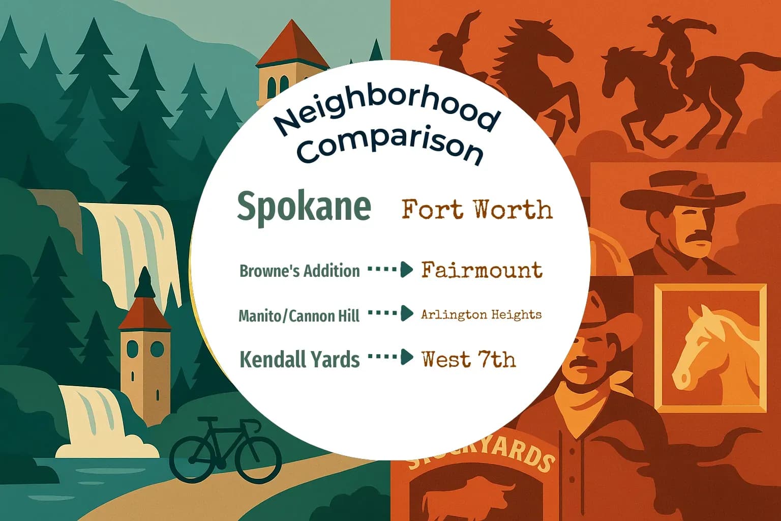 Spokane vs Fort Worth Neighborhood Comparison