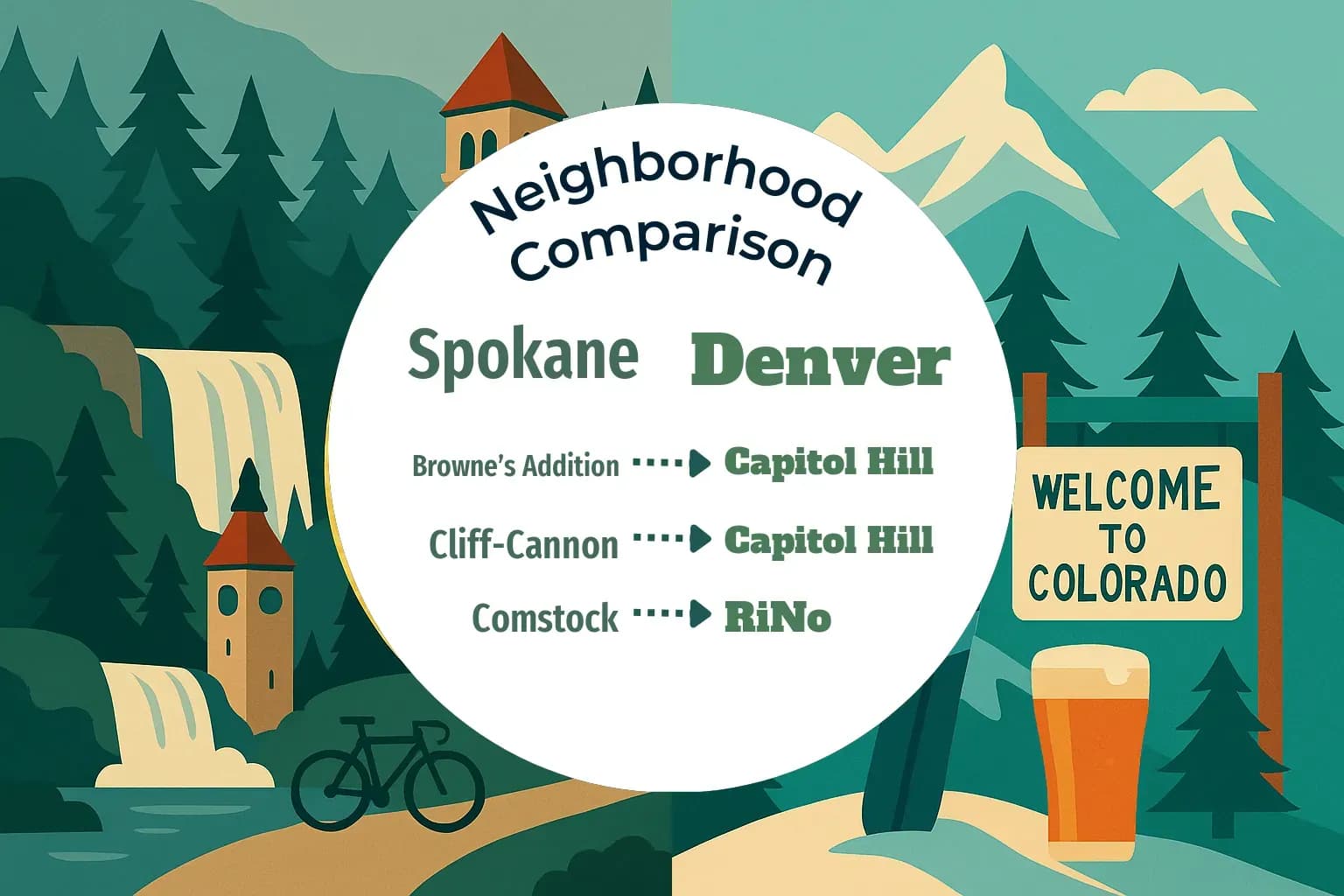 Spokane vs Denver Neighborhood Comparison