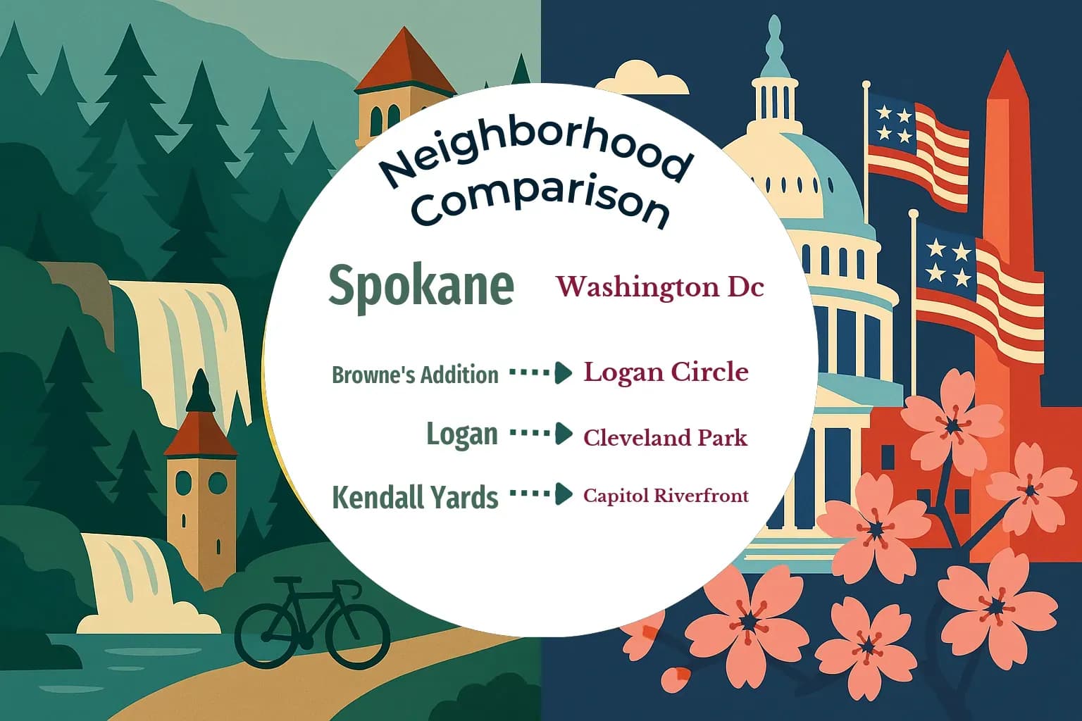 Spokane vs Washington DC Neighborhood Comparison