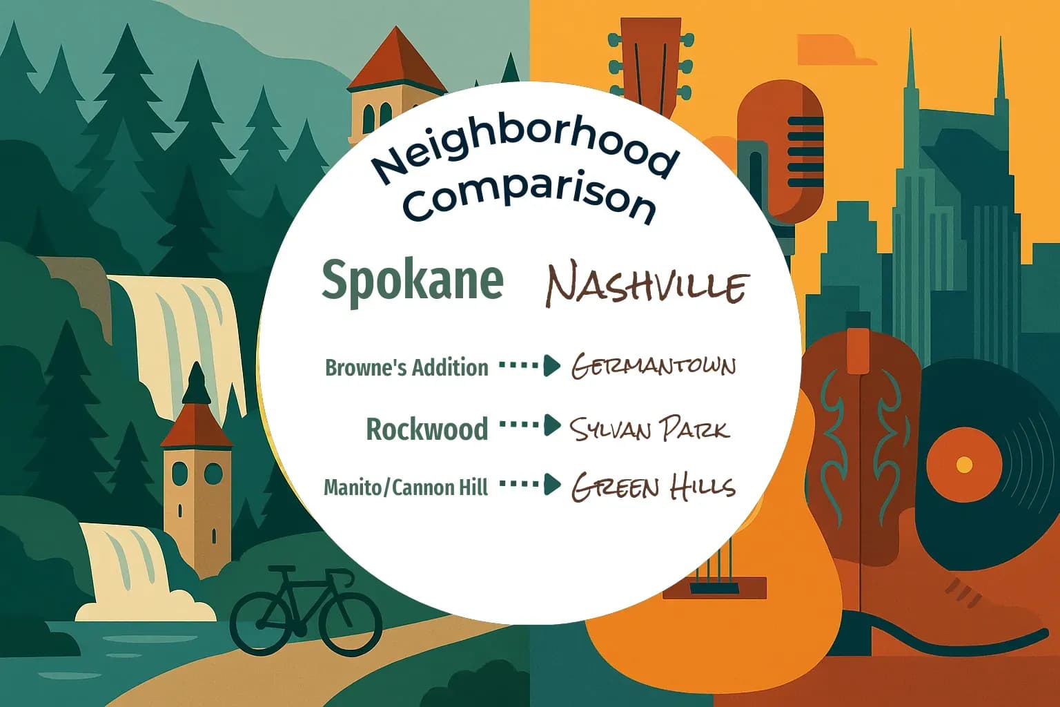 Spokane vs Nashville Neighborhood Comparison