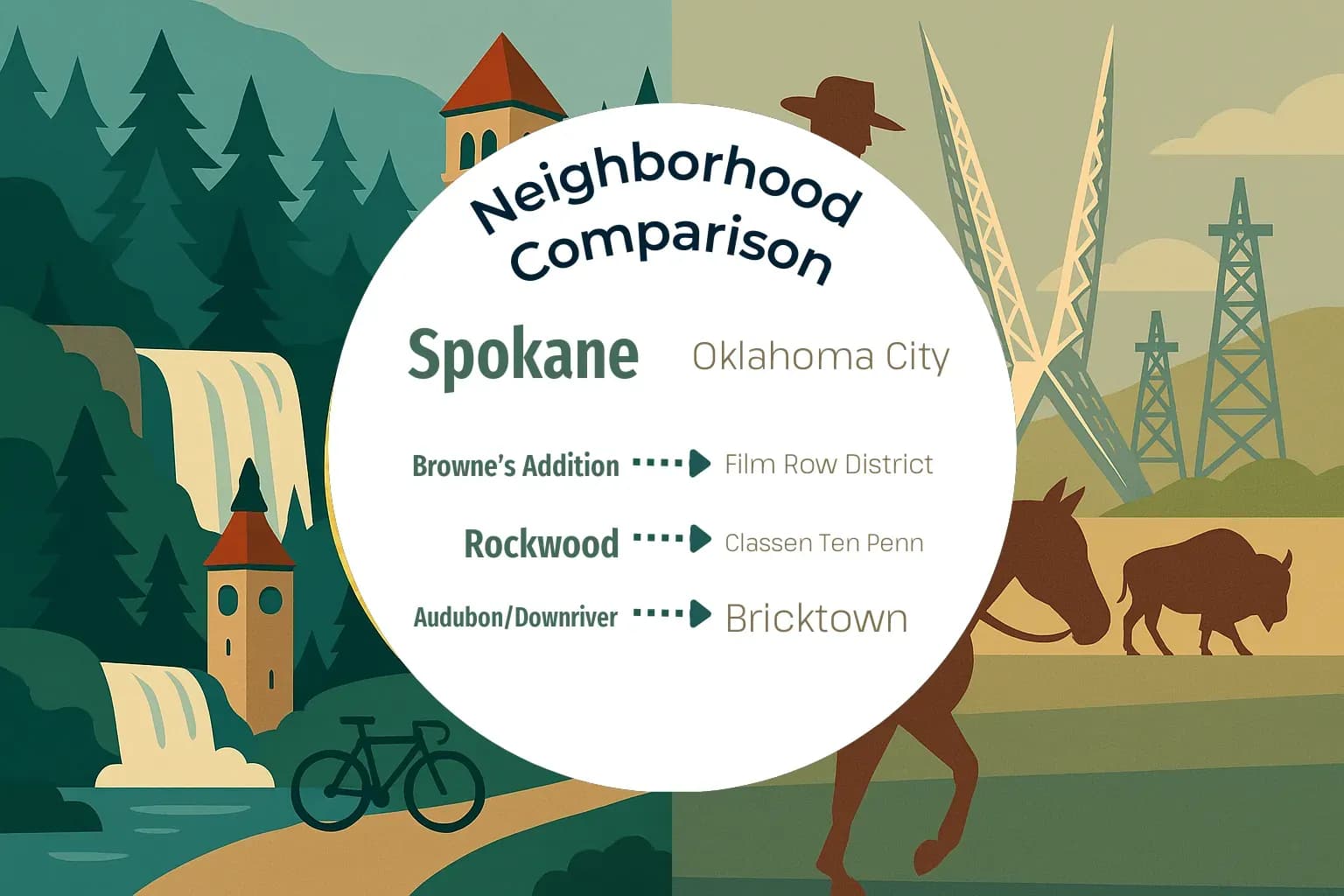 Spokane vs Oklahoma City Neighborhood Comparison