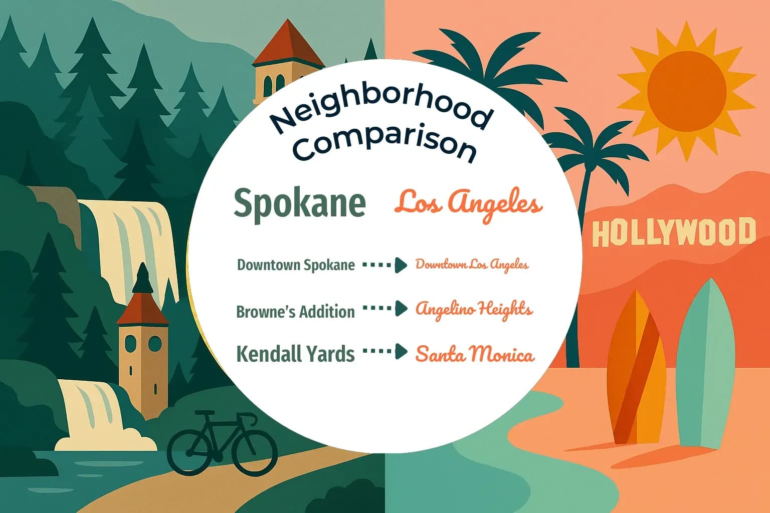Spokane vs Los Angeles Neighborhood Comparison
