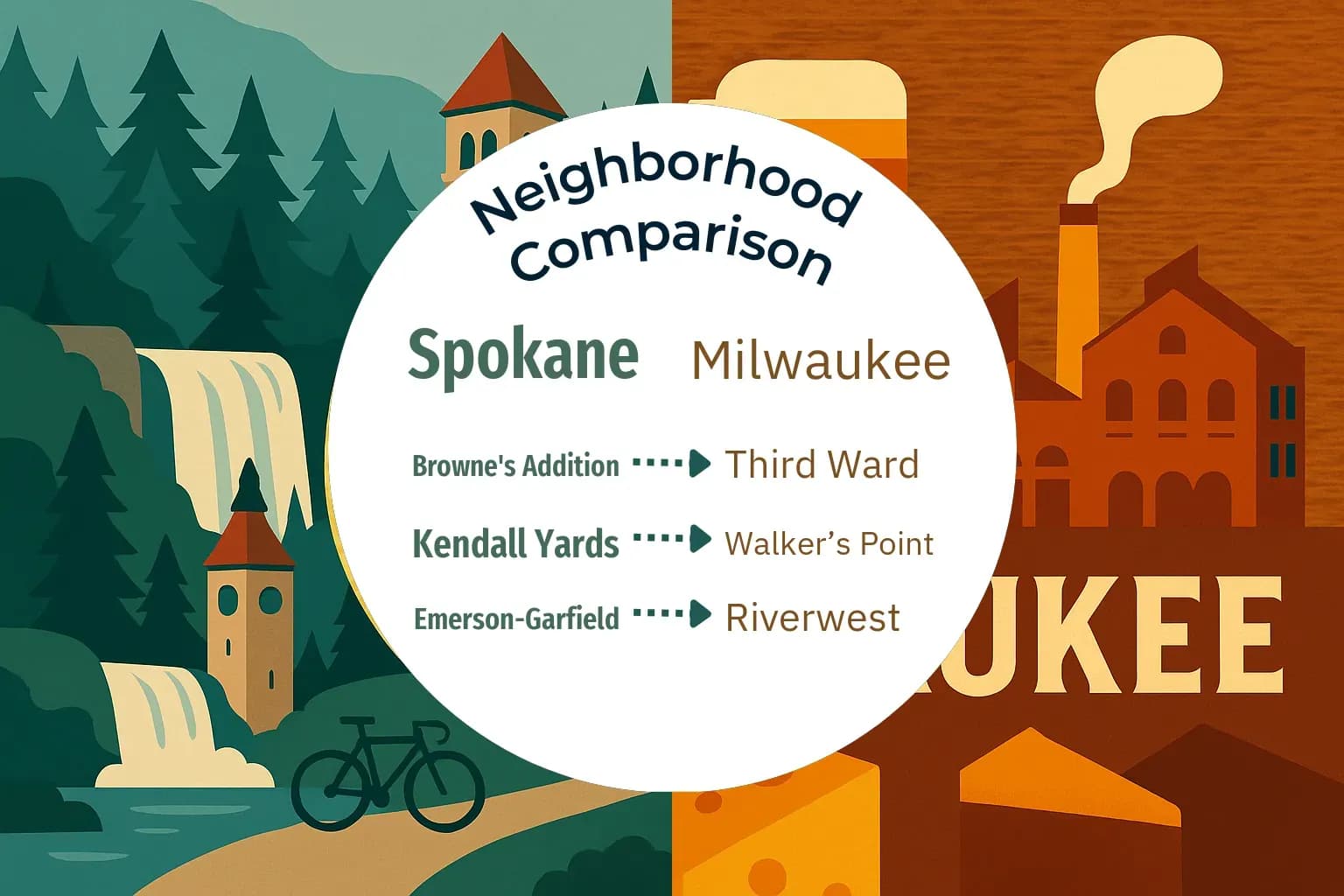 Spokane vs Milwaukee Neighborhood Comparison
