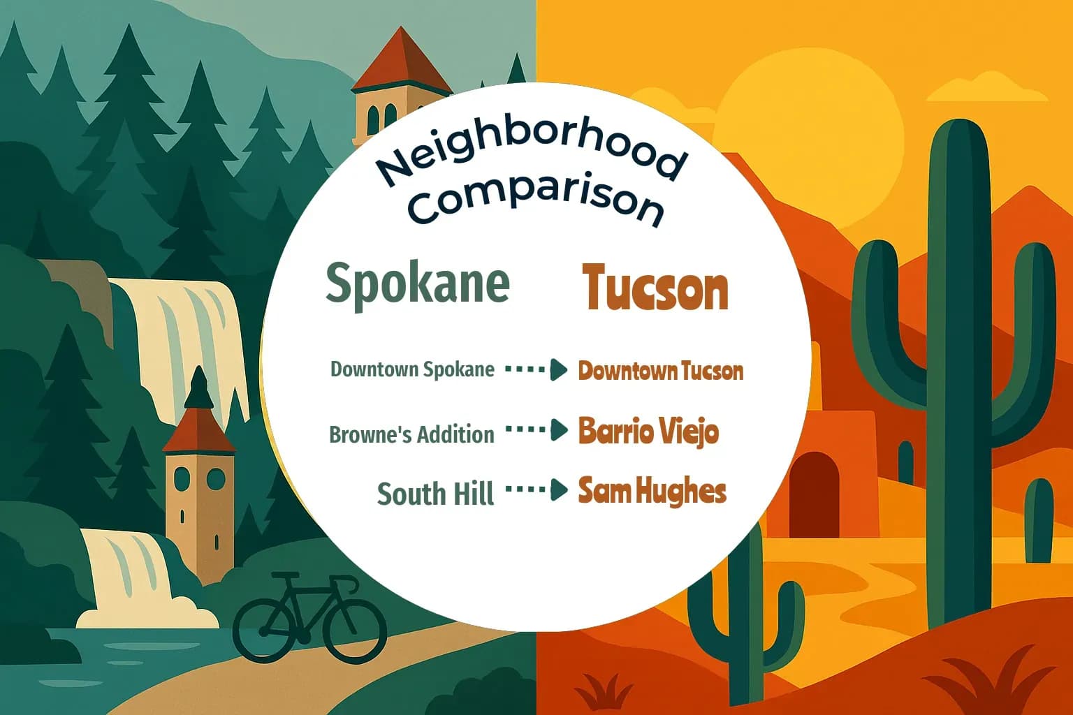 Spokane vs Tucson Neighborhood Comparison
