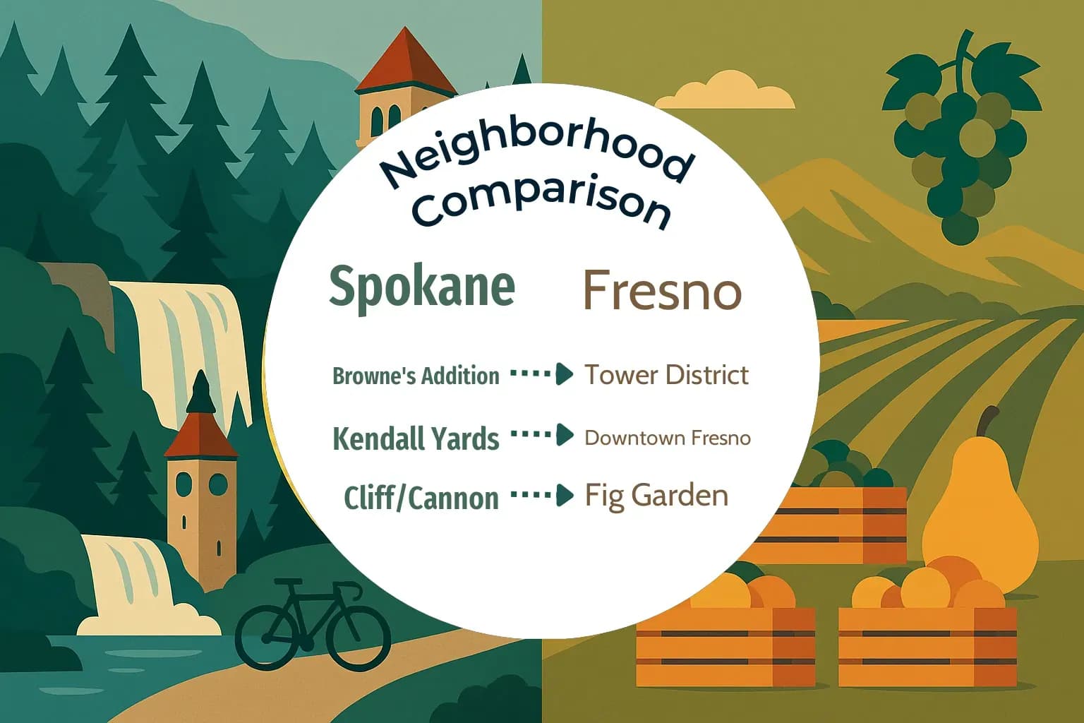 Spokane vs Fresno Neighborhood Comparison