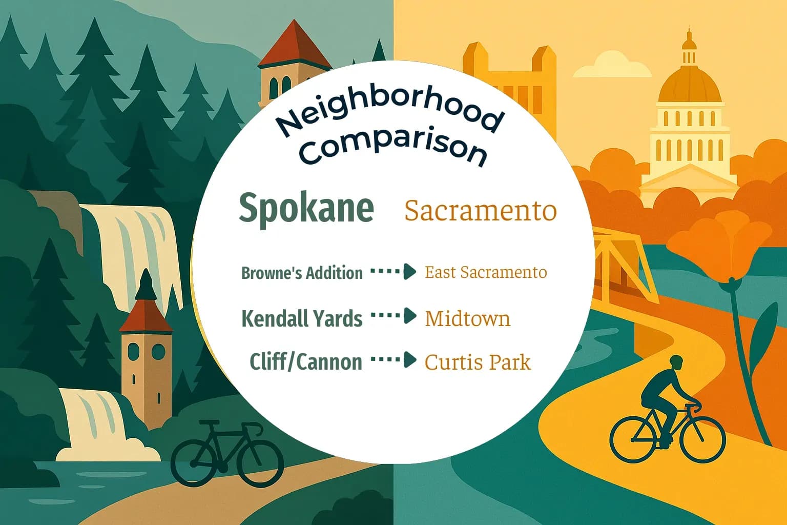 Spokane vs Sacramento Neighborhood Comparison