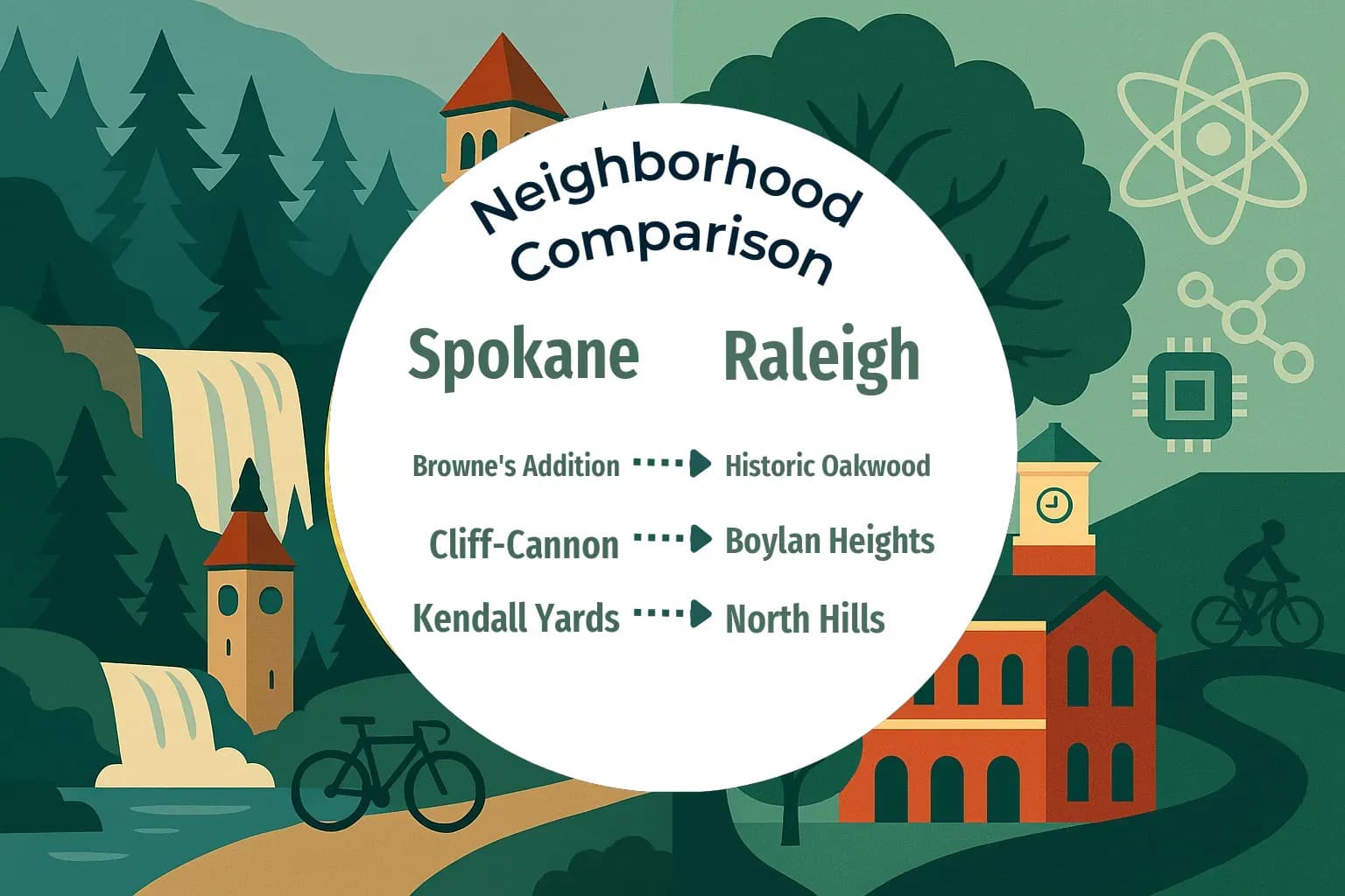 Spokane vs Raleigh Neighborhood Comparison