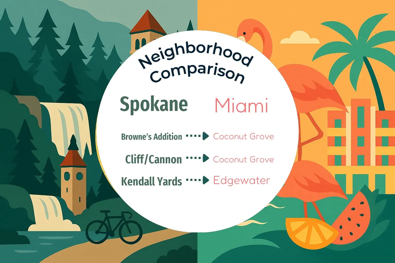 Spokane vs Miami Neighborhood Comparison