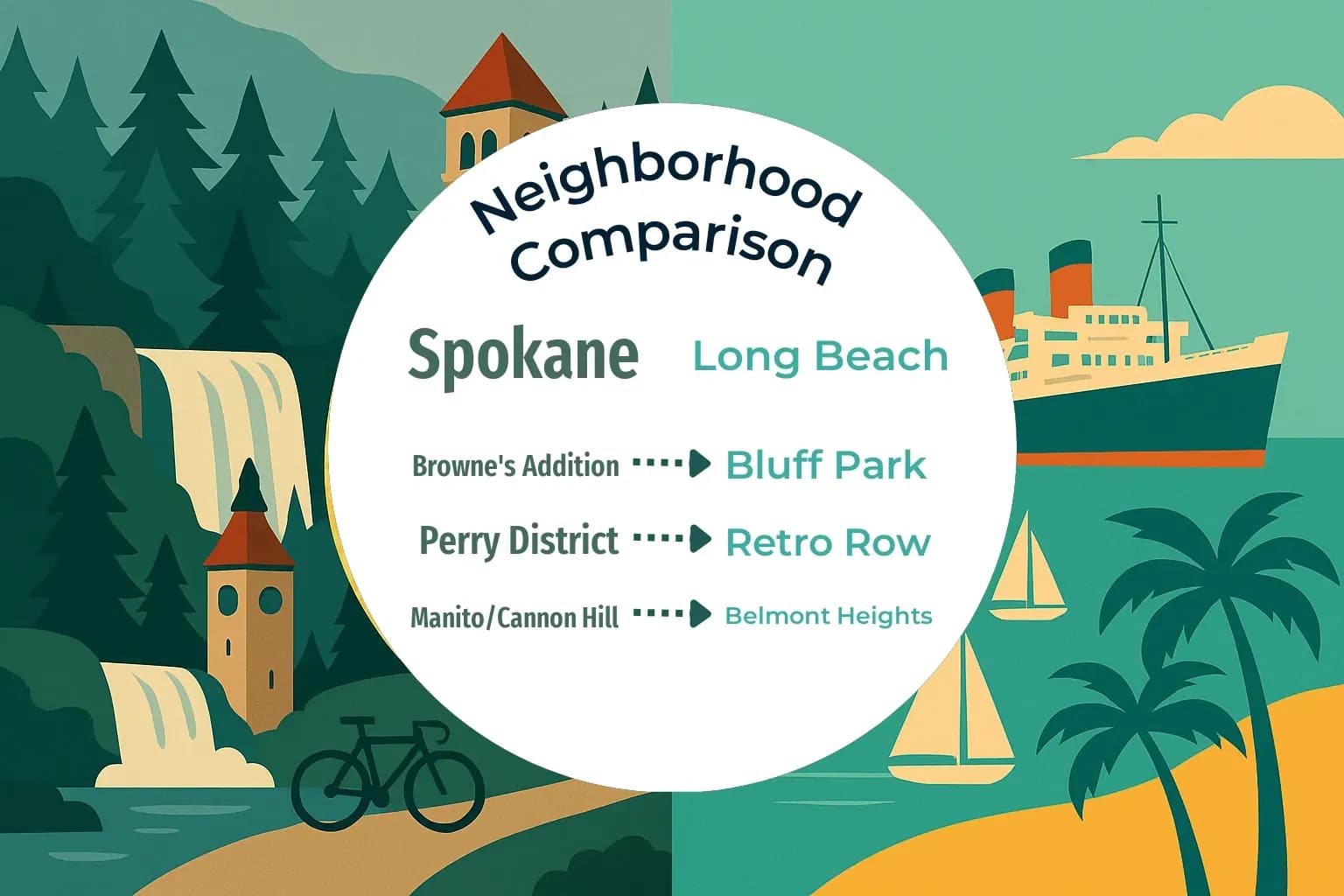 Spokane vs Long Beach Neighborhood Comparison