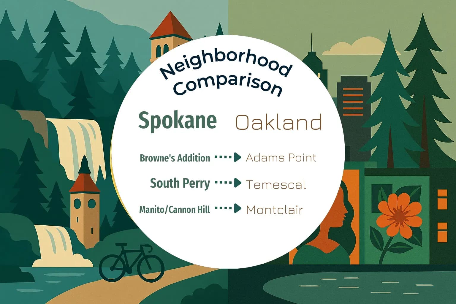 Spokane vs Oakland Neighborhood Comparison