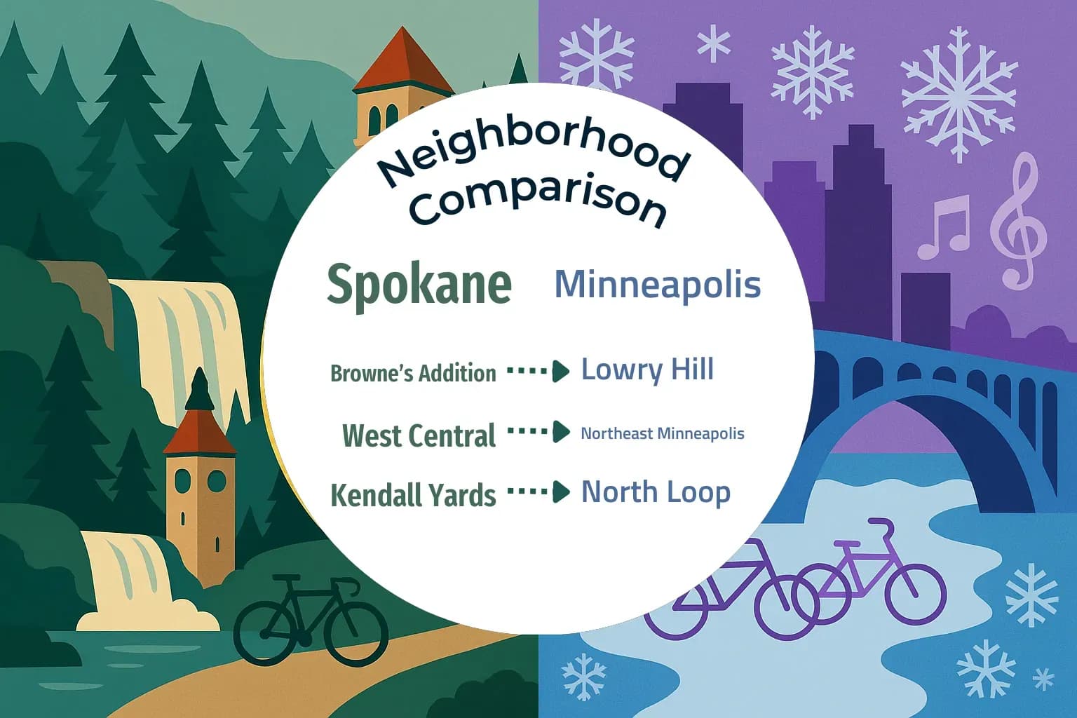 Spokane vs Minneapolis Neighborhood Comparison
