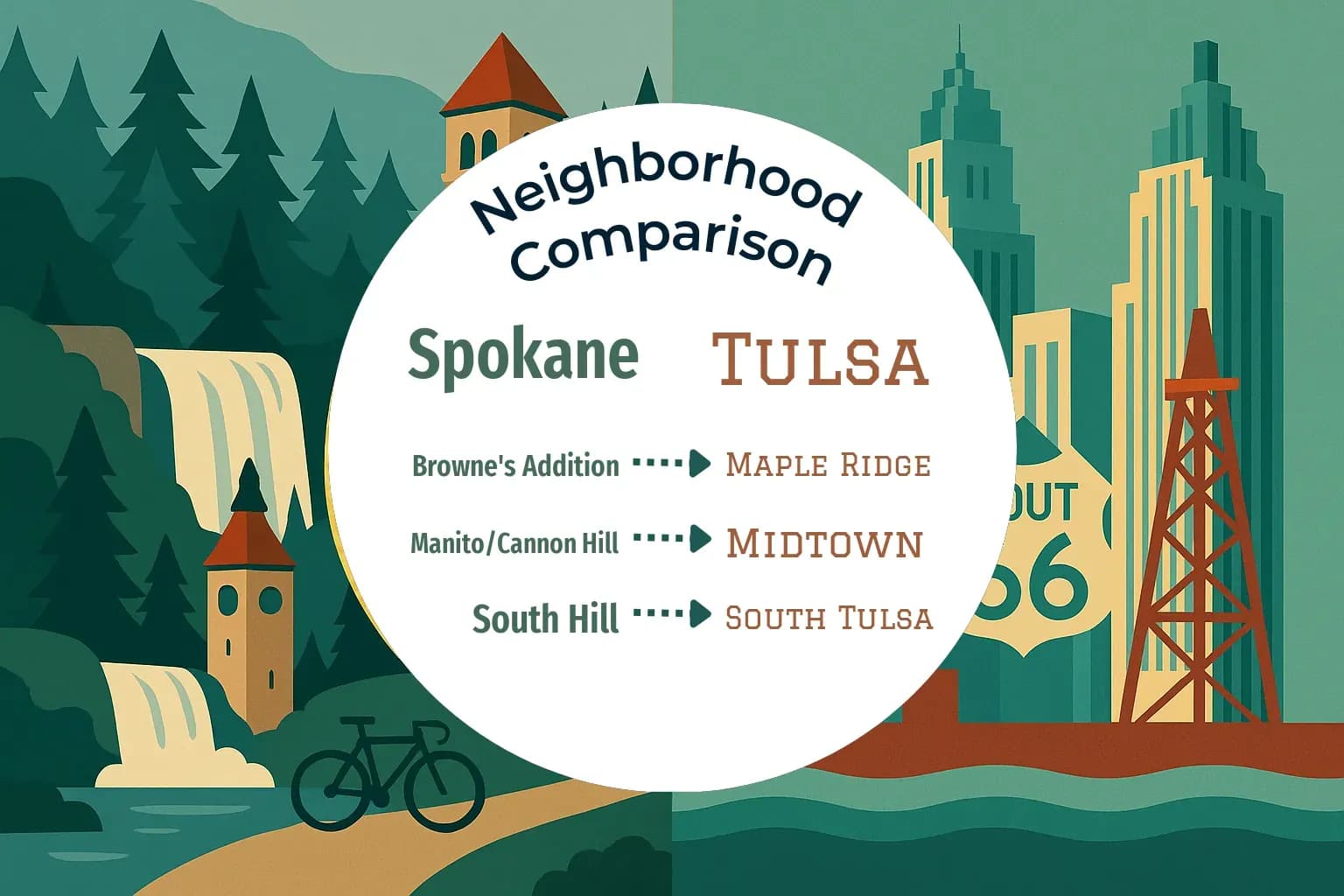 Spokane vs Tulsa Neighborhood Comparison