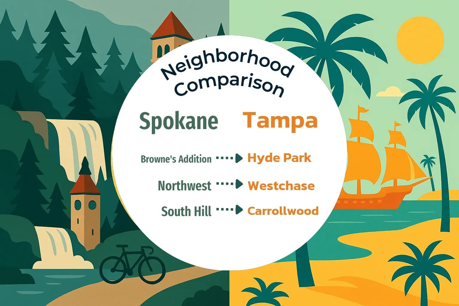 Spokane vs Tampa Neighborhood Comparison