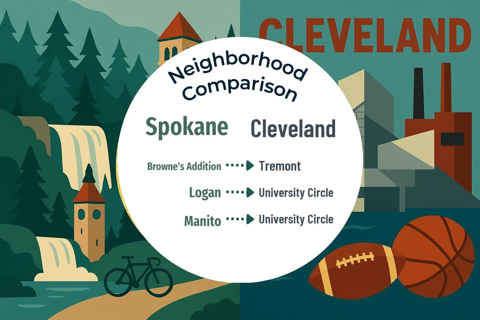 Spokane vs Cleveland Neighborhood Comparison