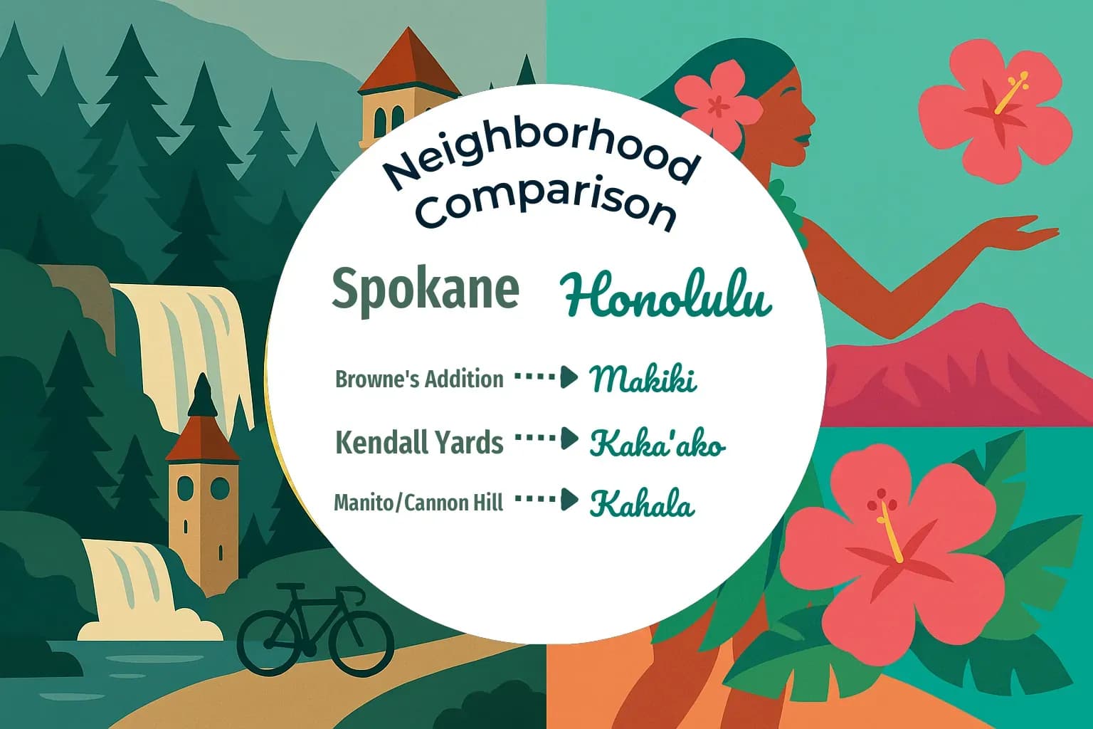 Spokane vs Honolulu Neighborhood Comparison