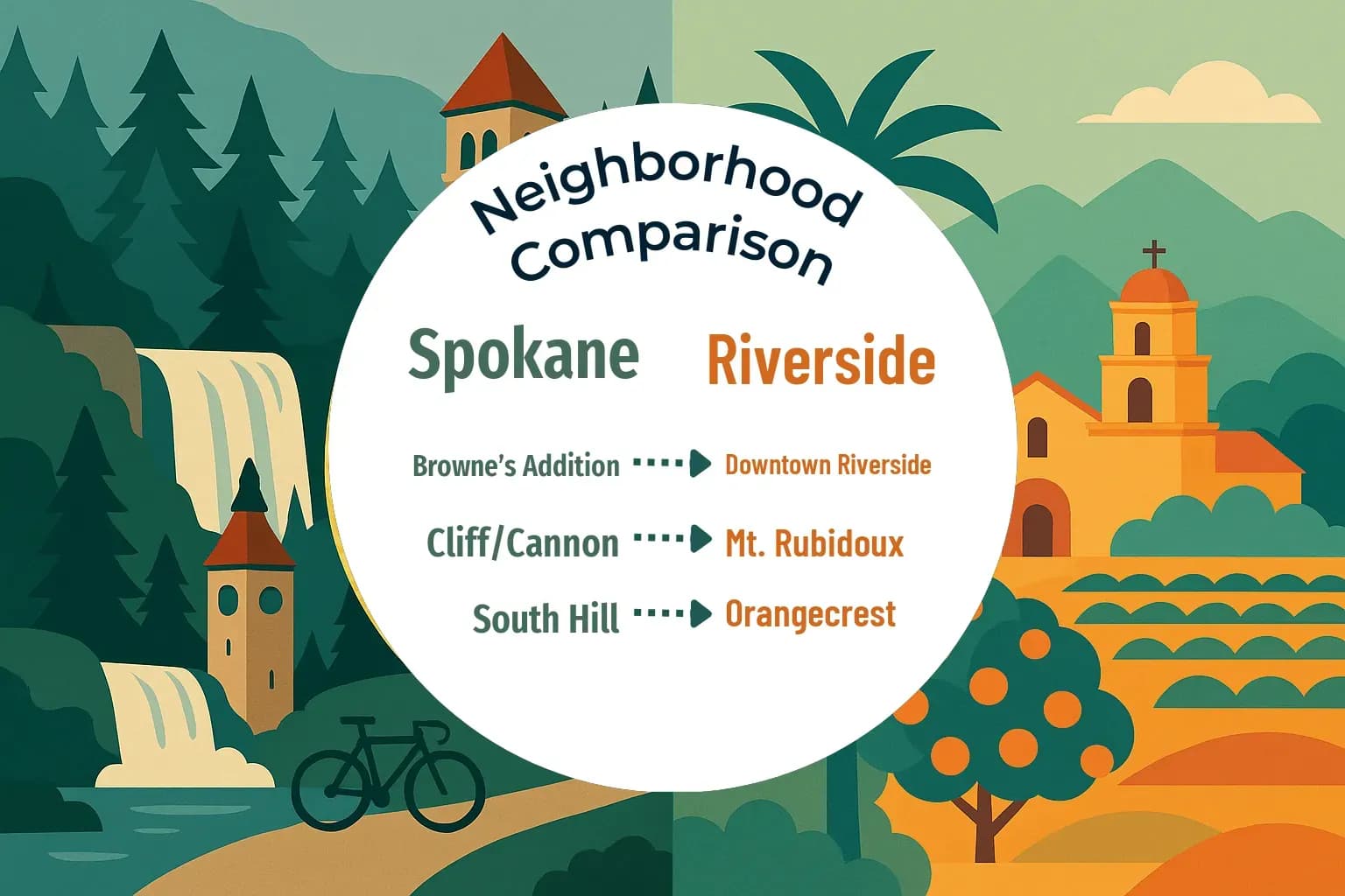 Spokane vs Riverside Neighborhood Comparison