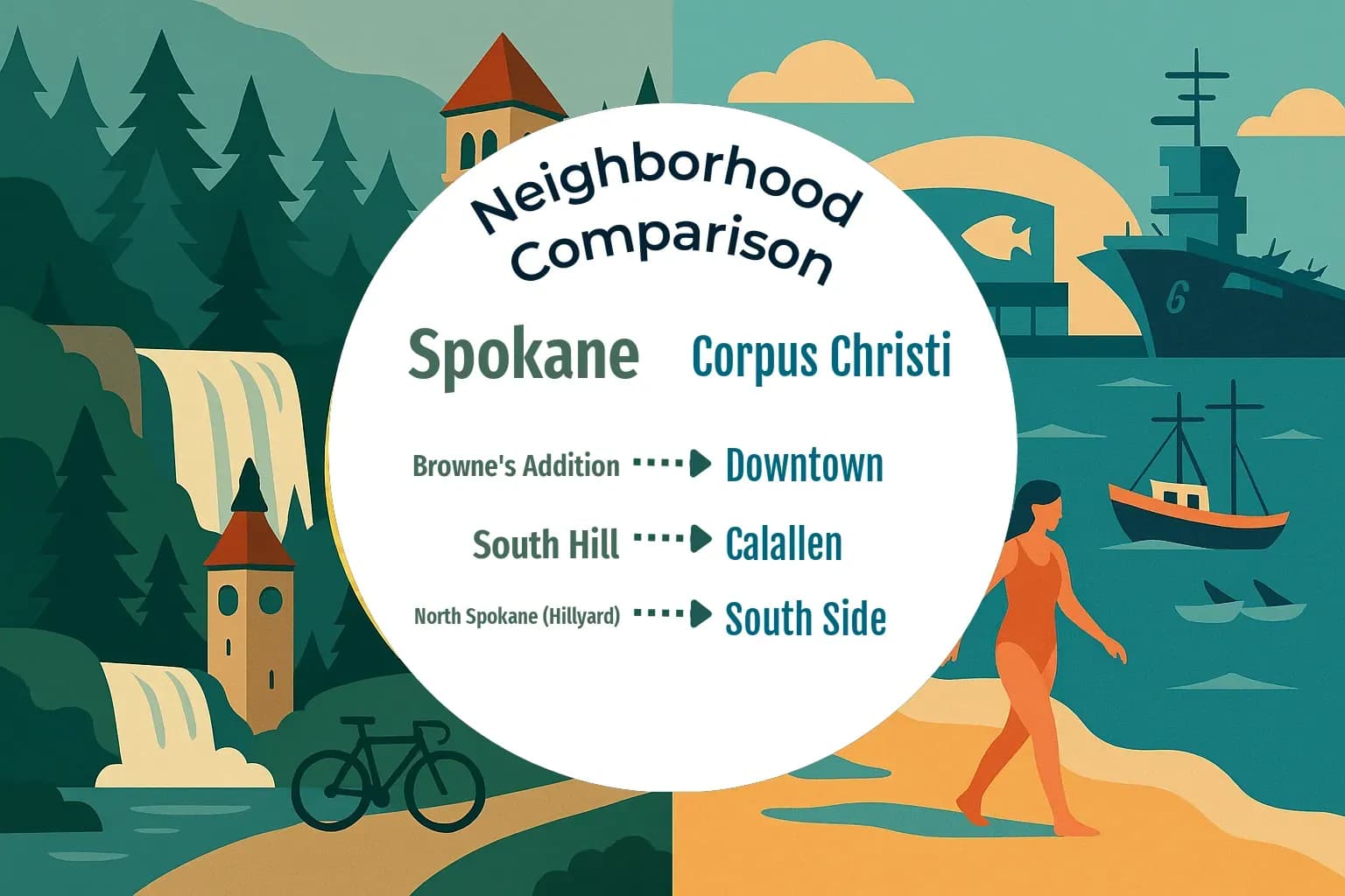Spokane vs Corpus Christi Neighborhood Comparison