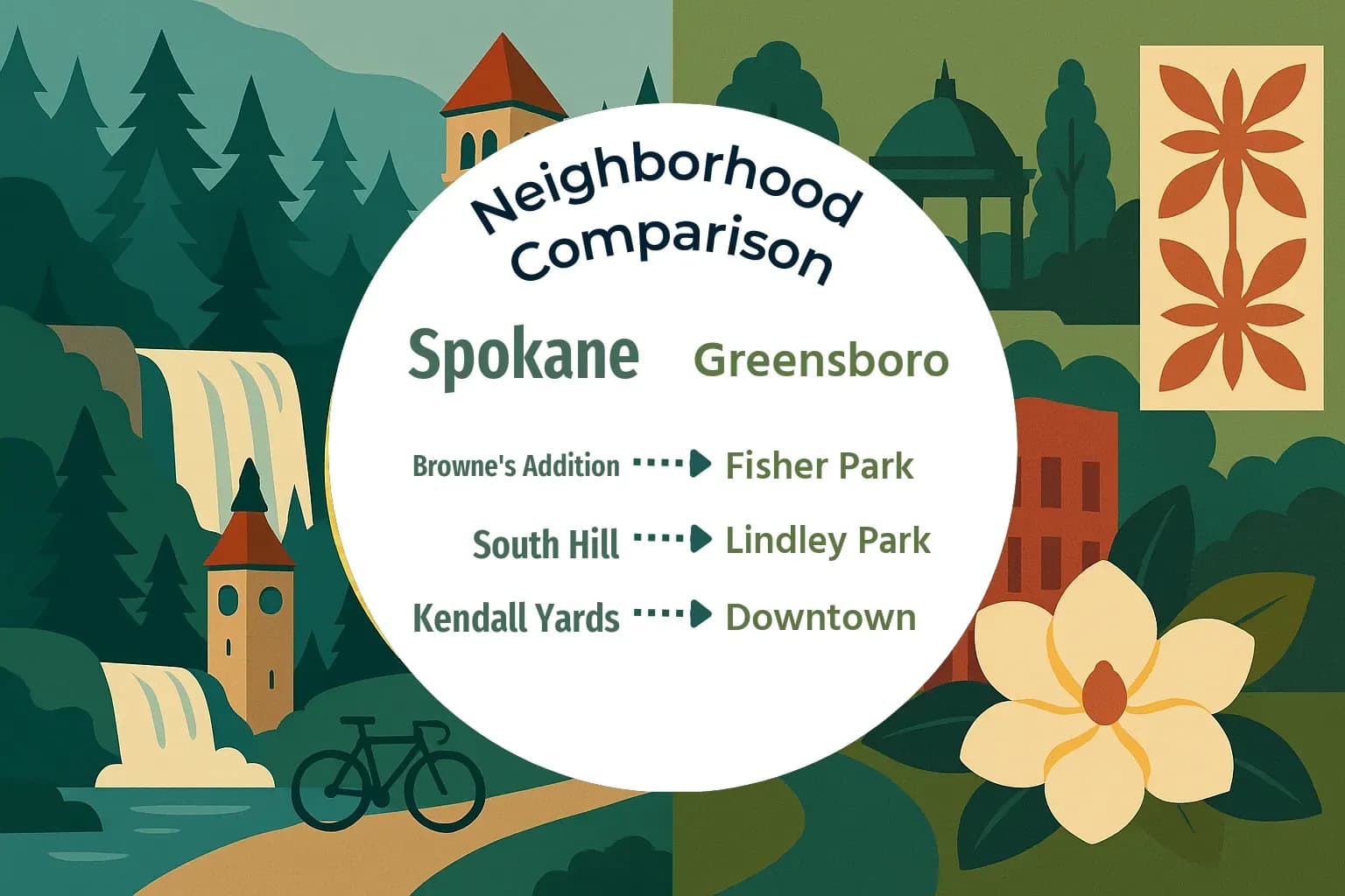 Spokane vs Greensboro Neighborhood Comparison