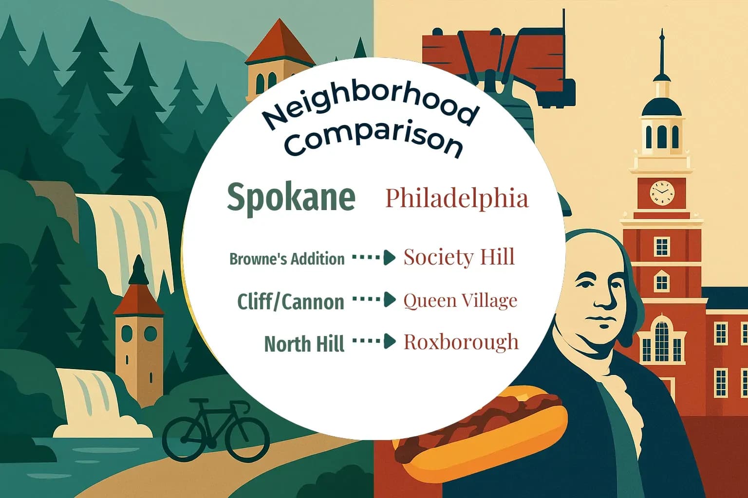 Spokane vs Philadelphia Neighborhood Comparison