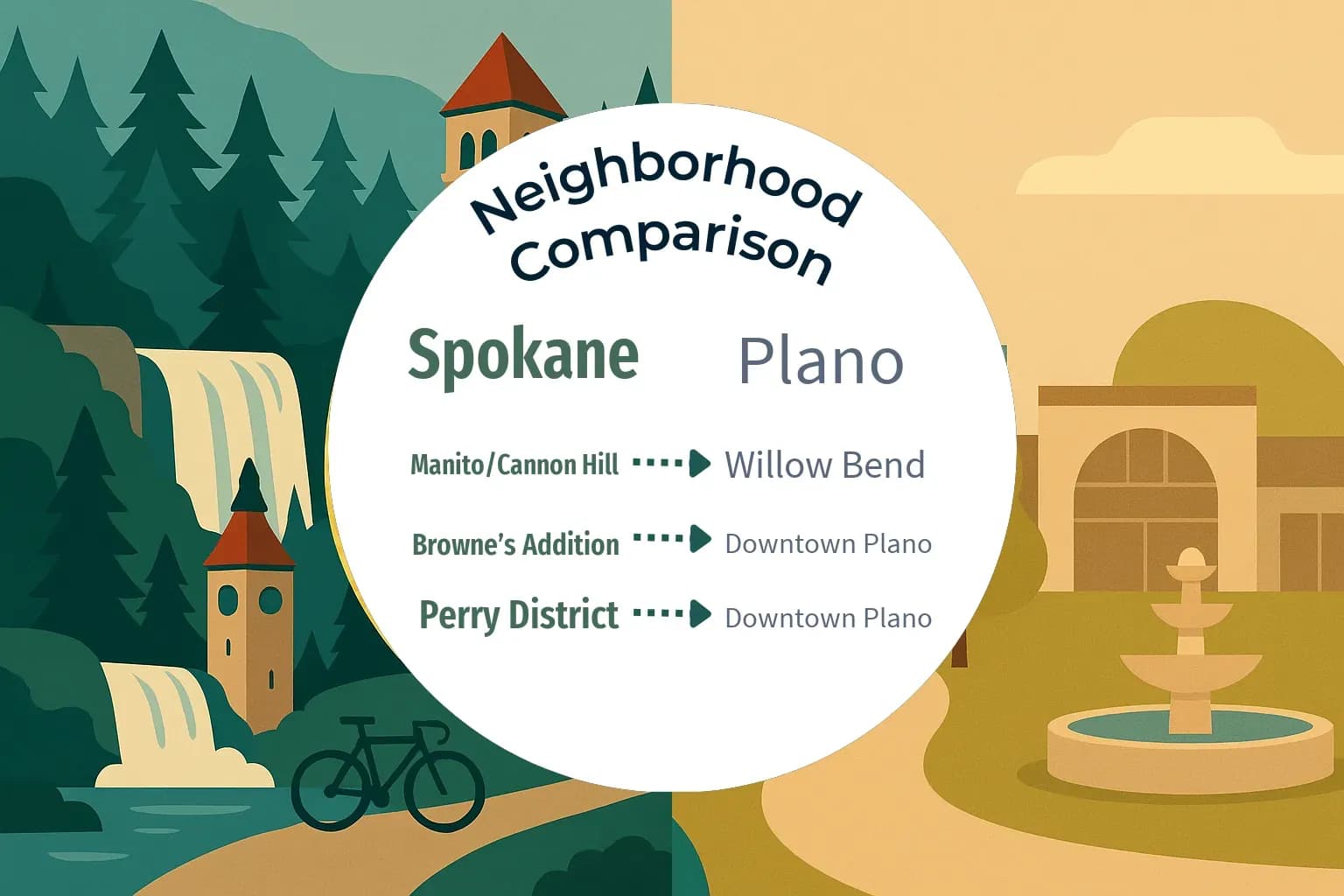 Spokane vs Plano Neighborhood Comparison