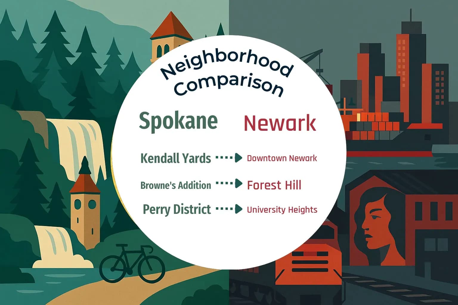 Spokane vs Newark Neighborhood Comparison