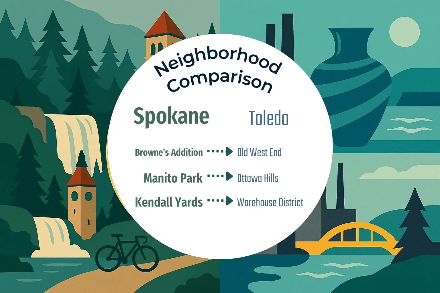Spokane vs Toledo Neighborhood Comparison