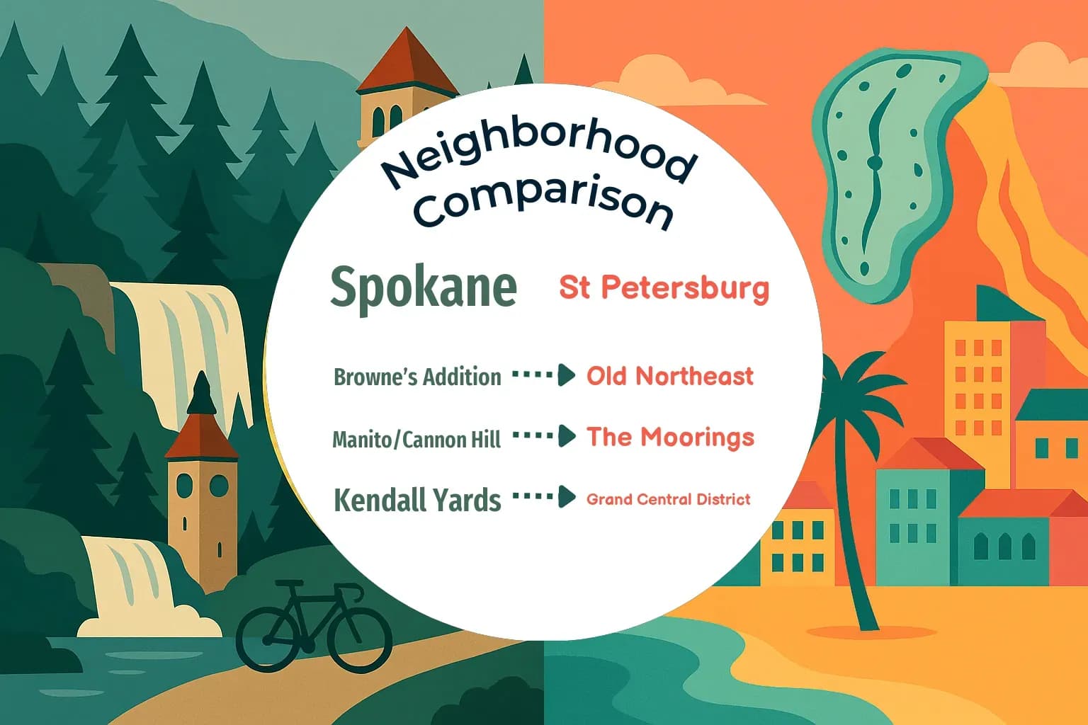 Spokane vs St. Petersburg Neighborhood Comparison