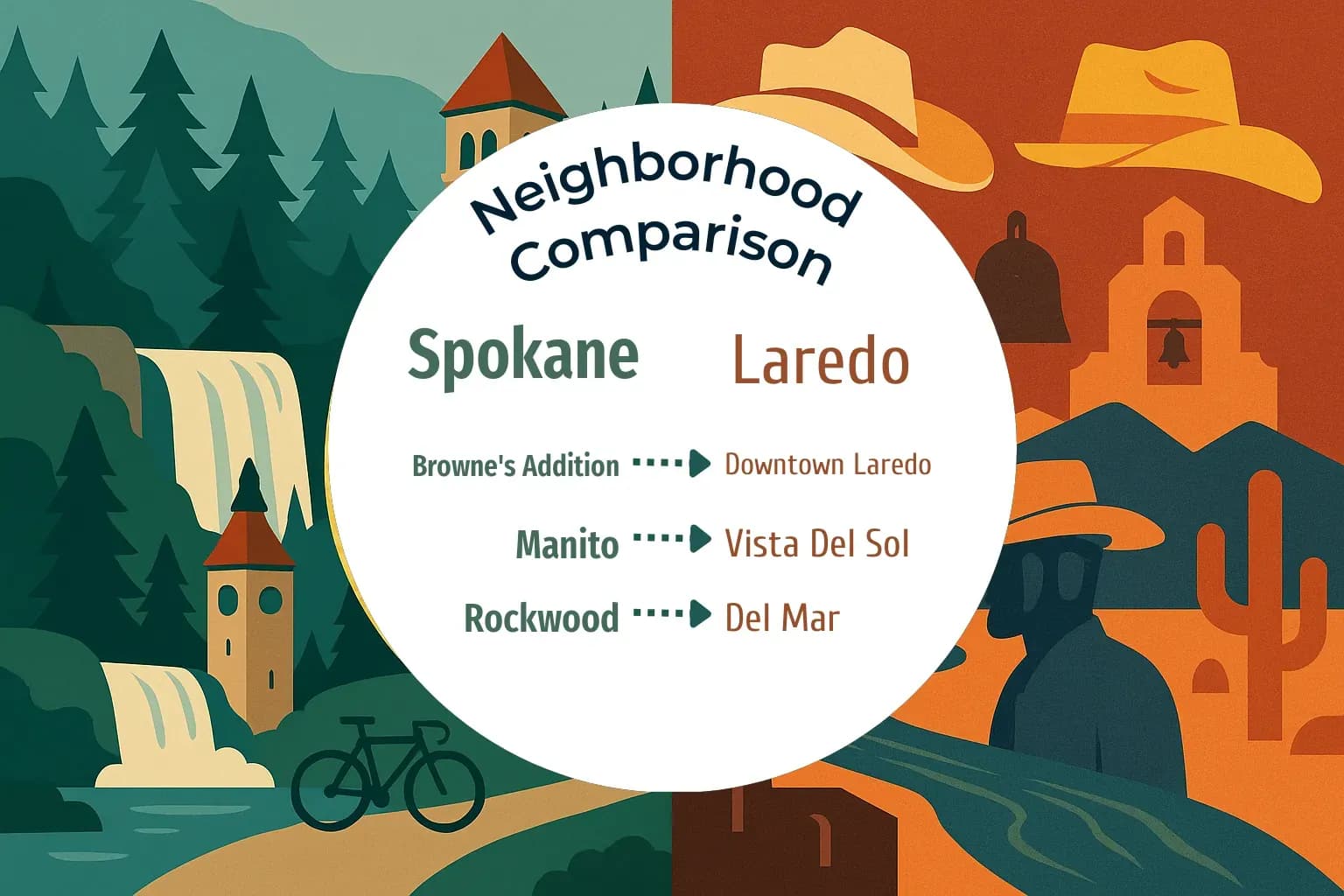 Spokane vs Laredo Neighborhood Comparison