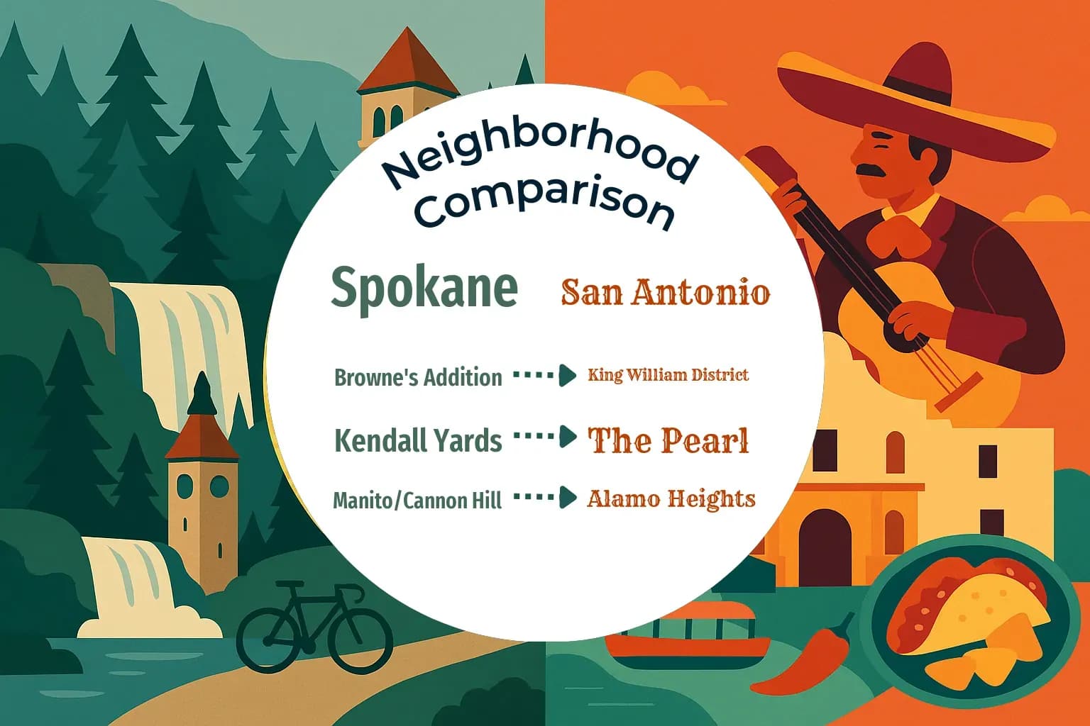 Spokane vs San Antonio Neighborhood Comparison