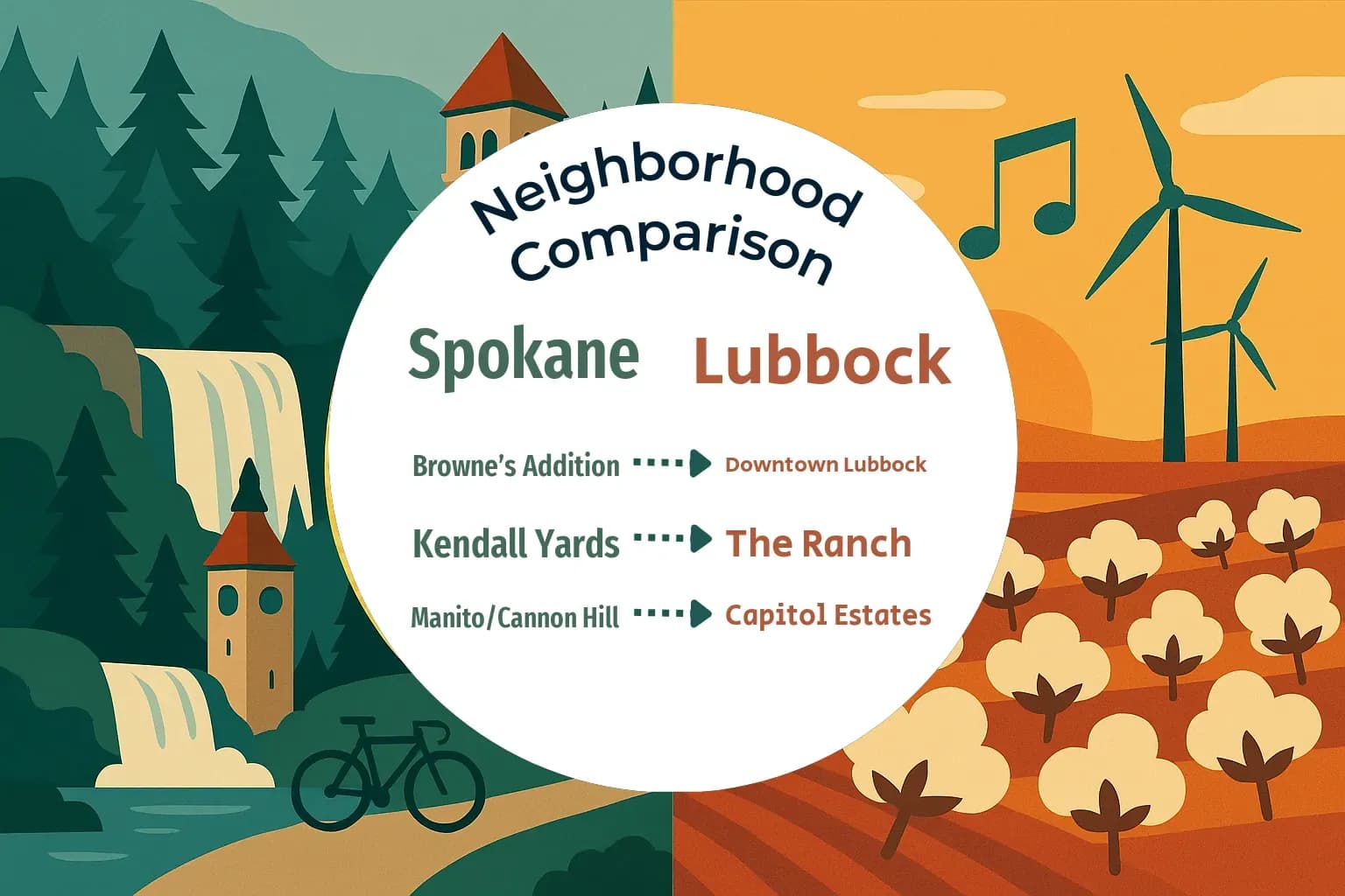 Spokane vs Lubbock Neighborhood Comparison
