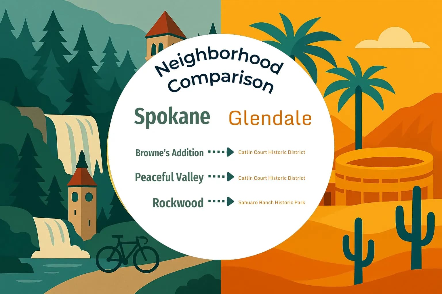 Spokane vs Glendale Neighborhood Comparison