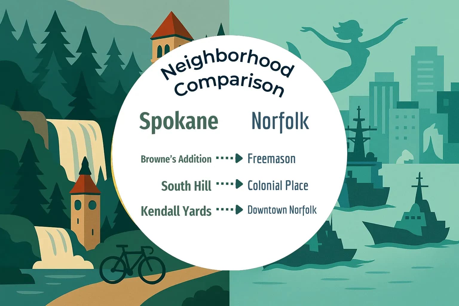 Spokane vs Norfolk Neighborhood Comparison