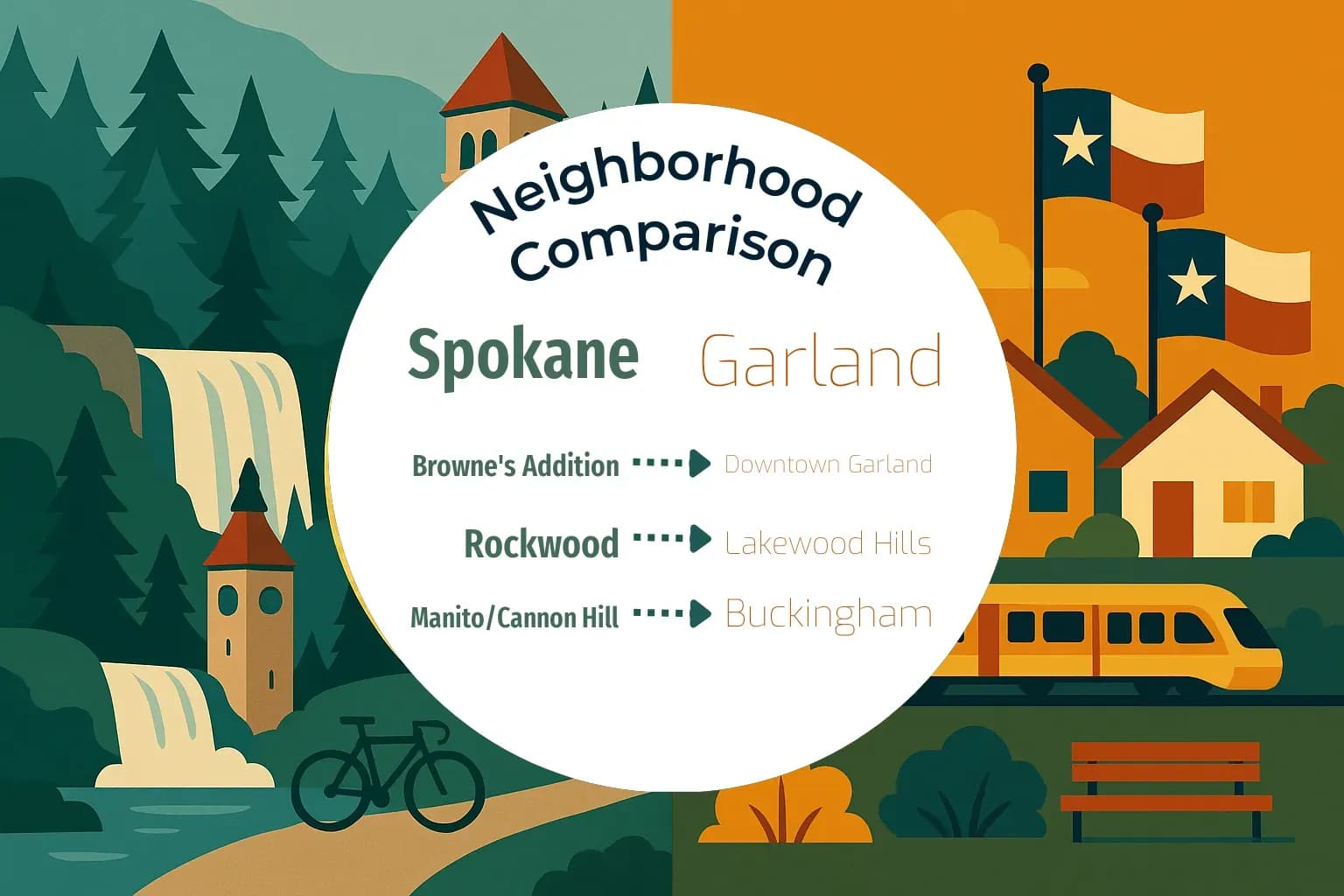 Spokane vs Garland Neighborhood Comparison