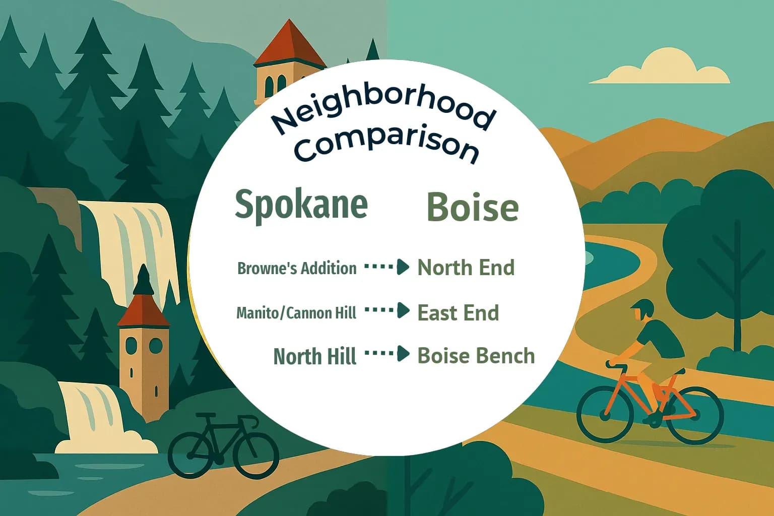 Spokane vs Boise Neighborhood Comparison