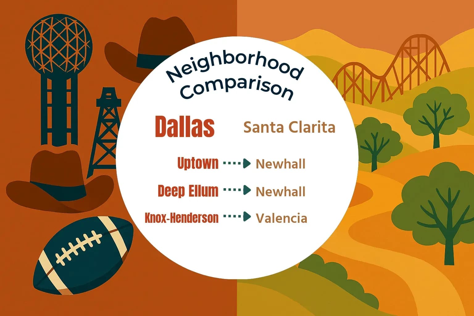 Dallas vs Santa Clarita Neighborhood Comparison