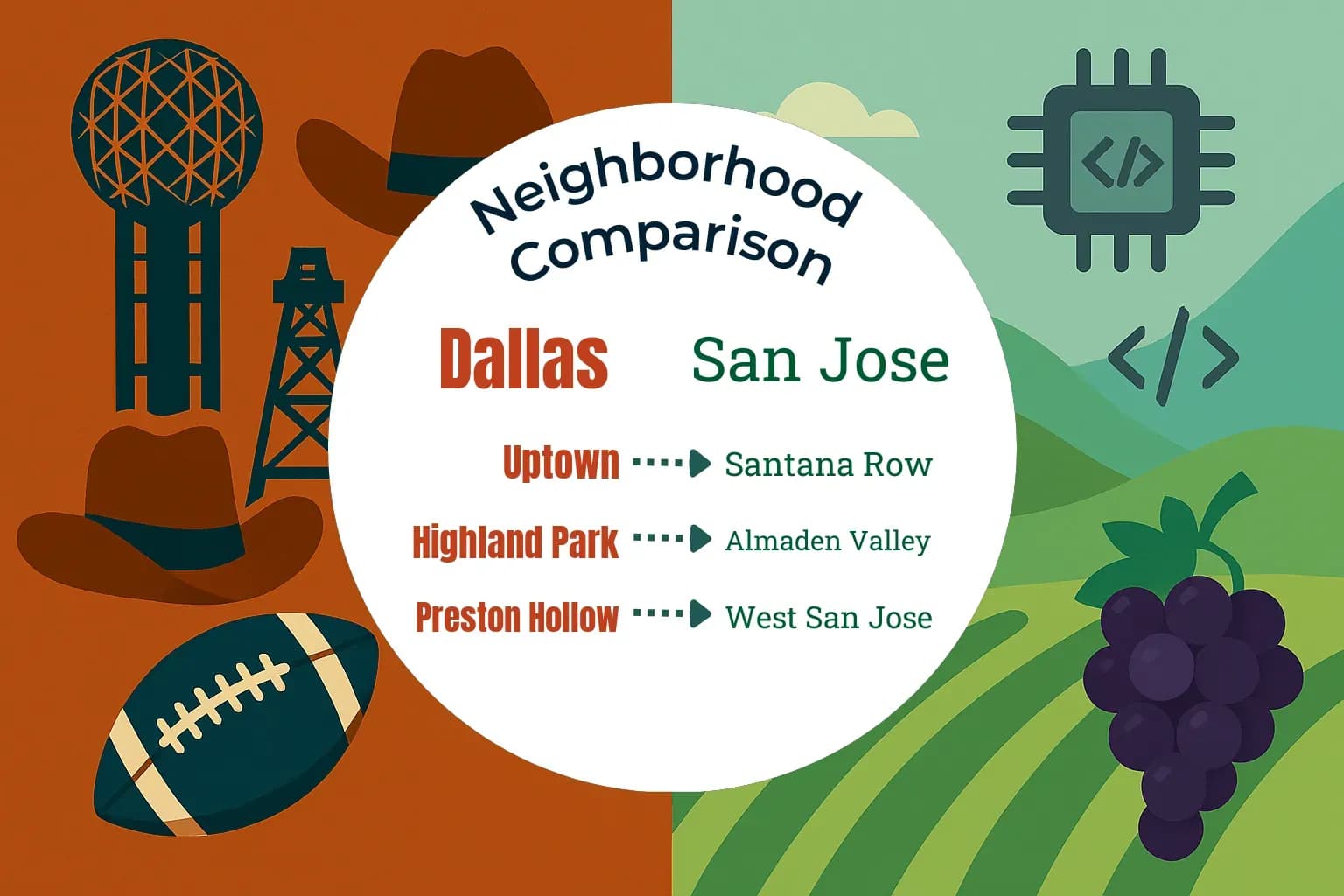 Dallas vs San Jose Neighborhood Comparison