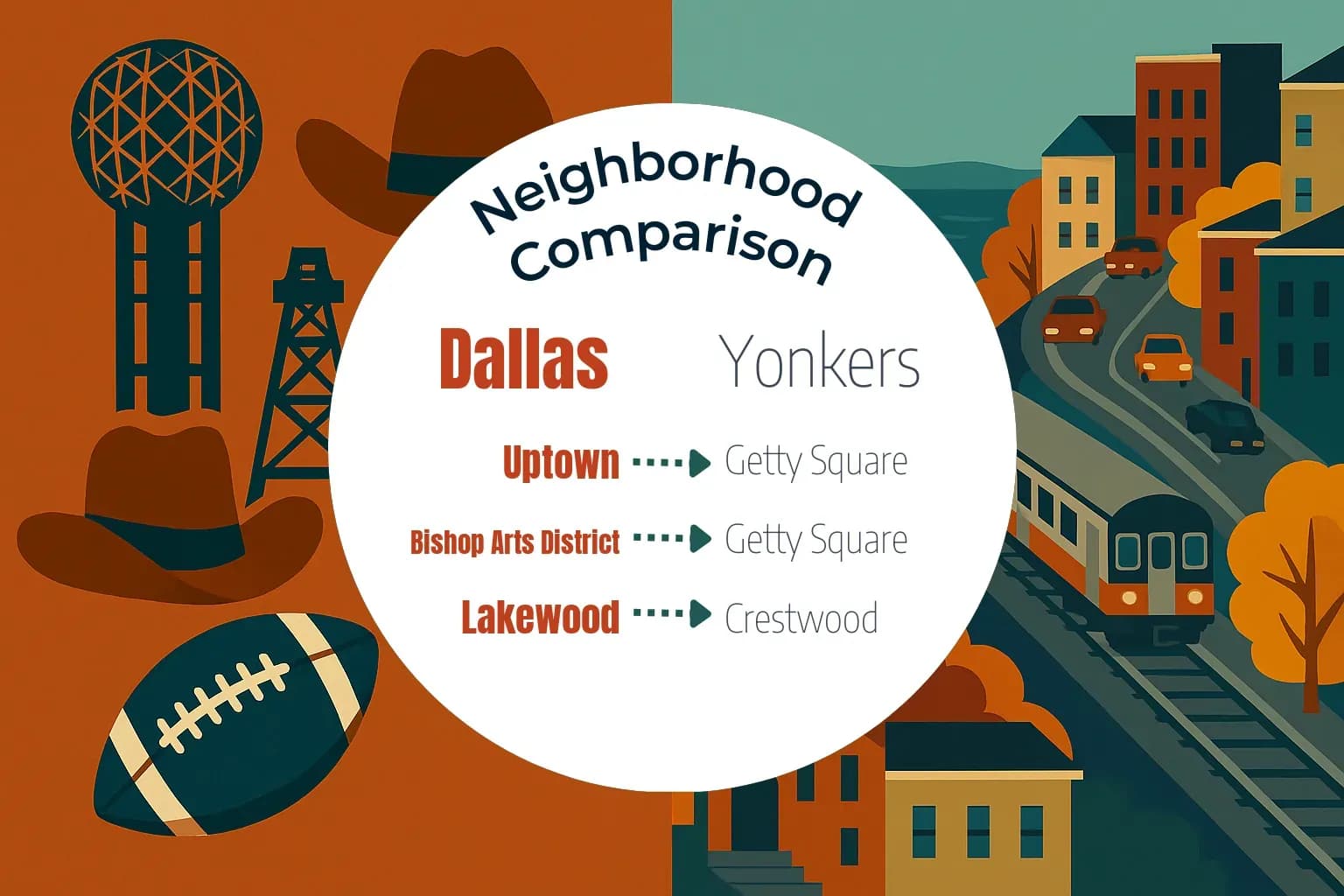 Dallas vs Yonkers Neighborhood Comparison