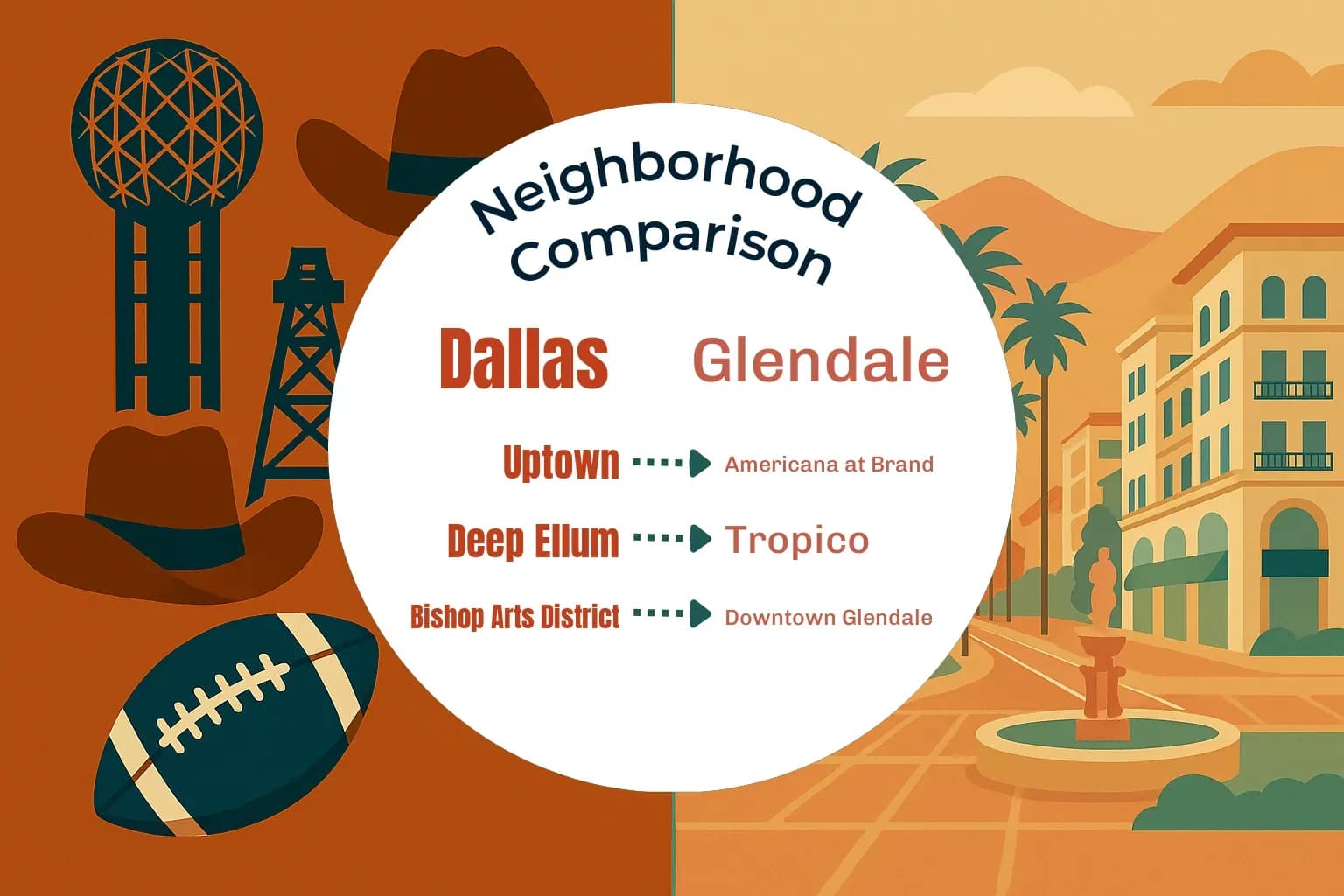 Dallas vs Glendale Neighborhood Comparison