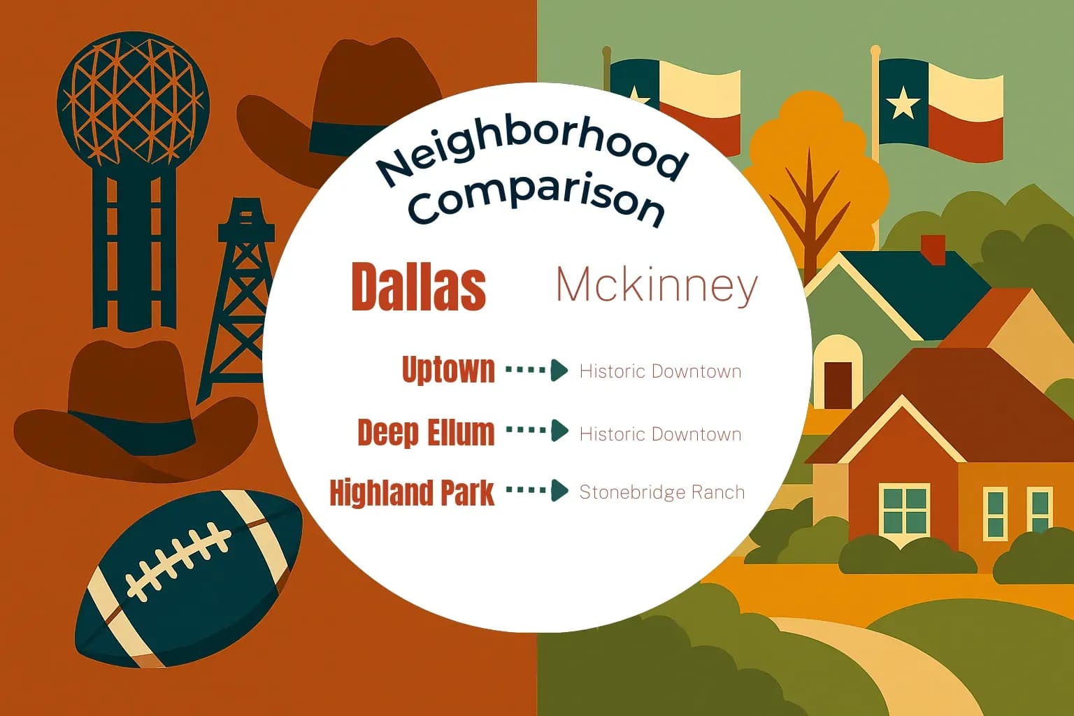Dallas vs Mckinney Neighborhood Comparison
