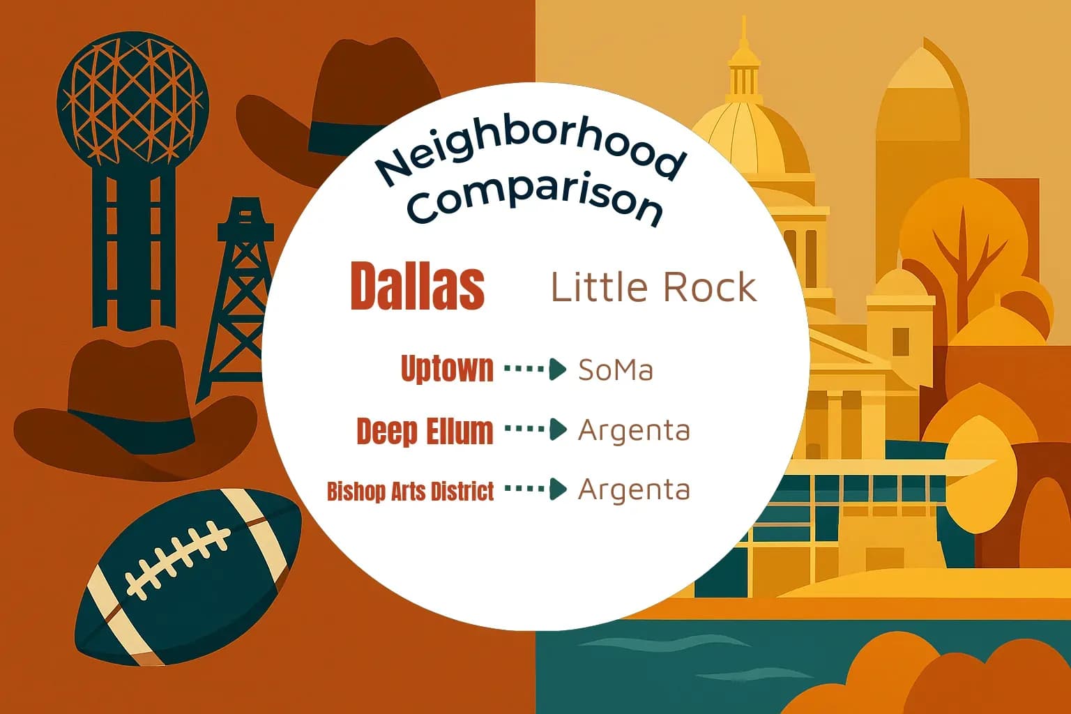Dallas vs Little Rock Neighborhood Comparison