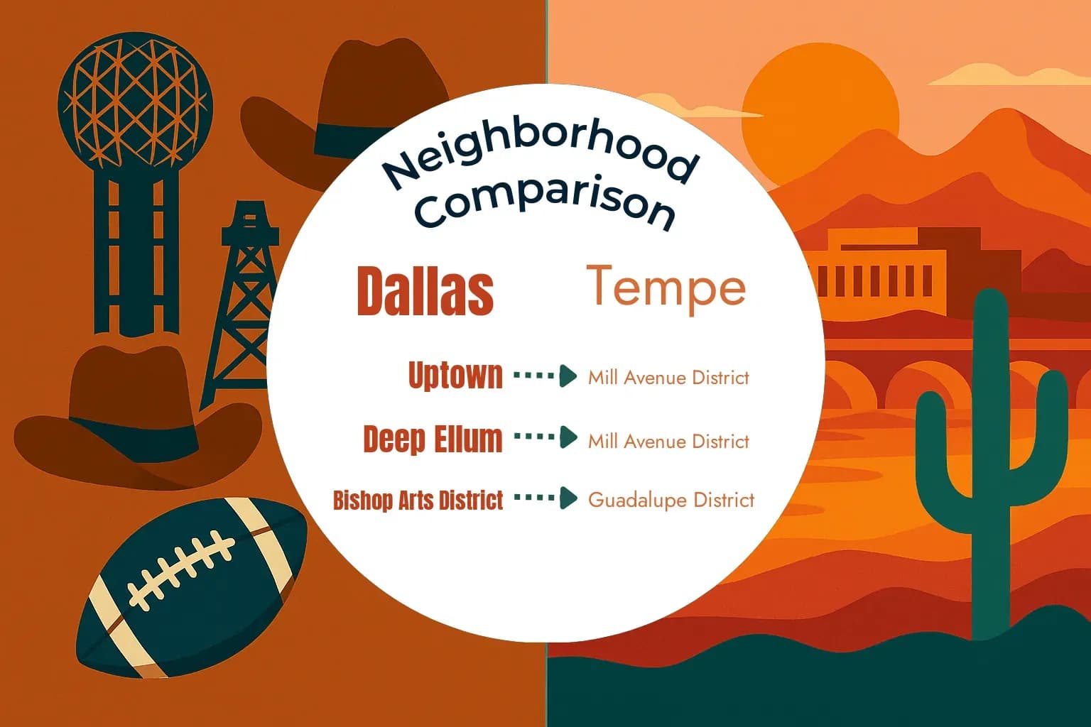 Dallas vs Tempe Neighborhood Comparison