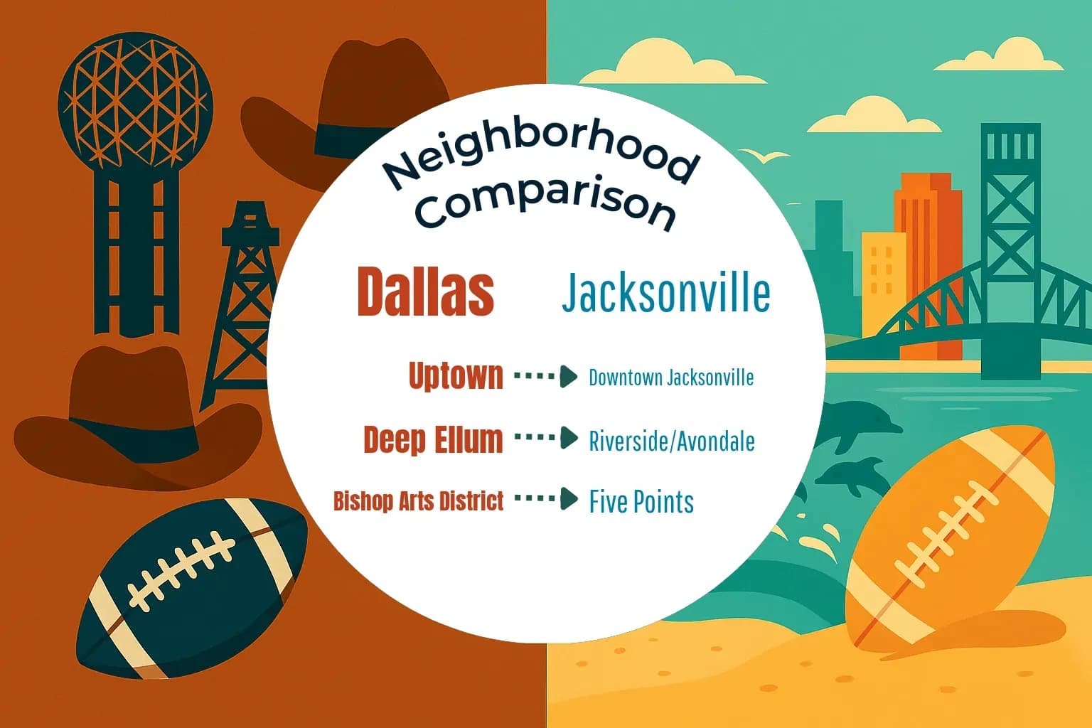 Dallas vs Jacksonville Neighborhood Comparison