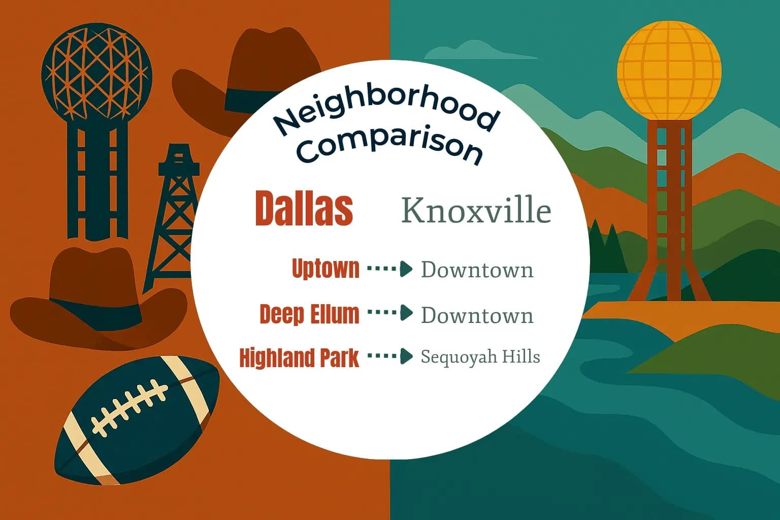 Dallas vs Knoxville Neighborhood Comparison