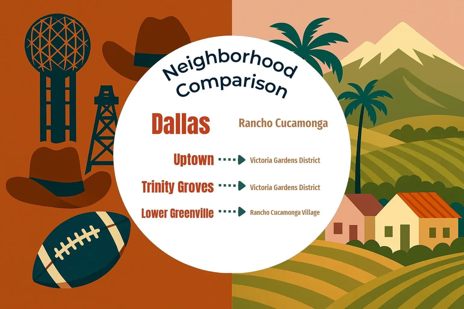 Dallas vs Rancho Cucamonga Neighborhood Comparison