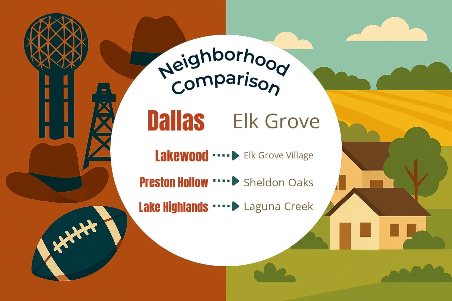 Dallas vs Elk Grove Neighborhood Comparison