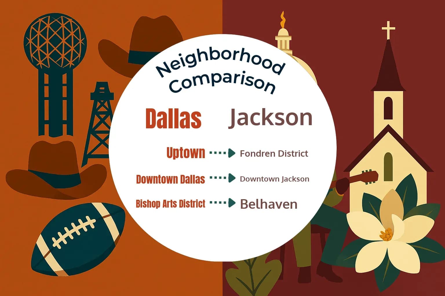 Dallas vs Jackson Neighborhood Comparison