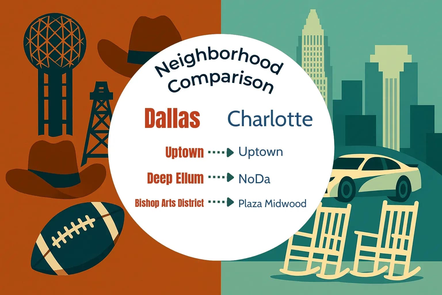 Dallas vs Charlotte Neighborhood Comparison