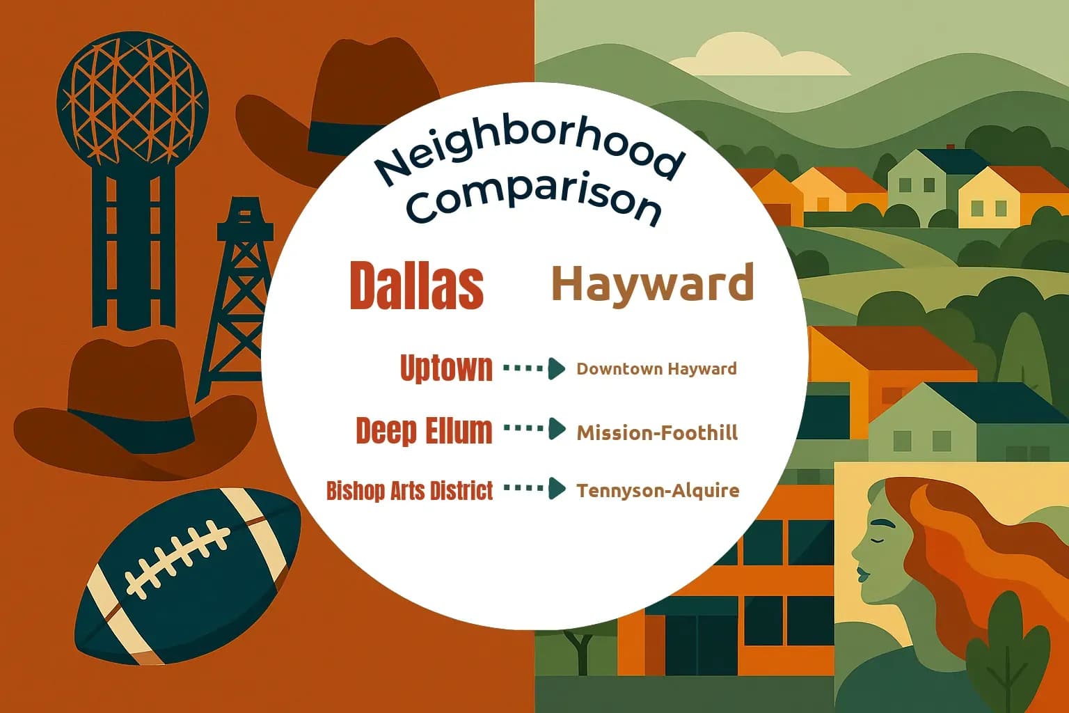 Dallas vs Hayward Neighborhood Comparison
