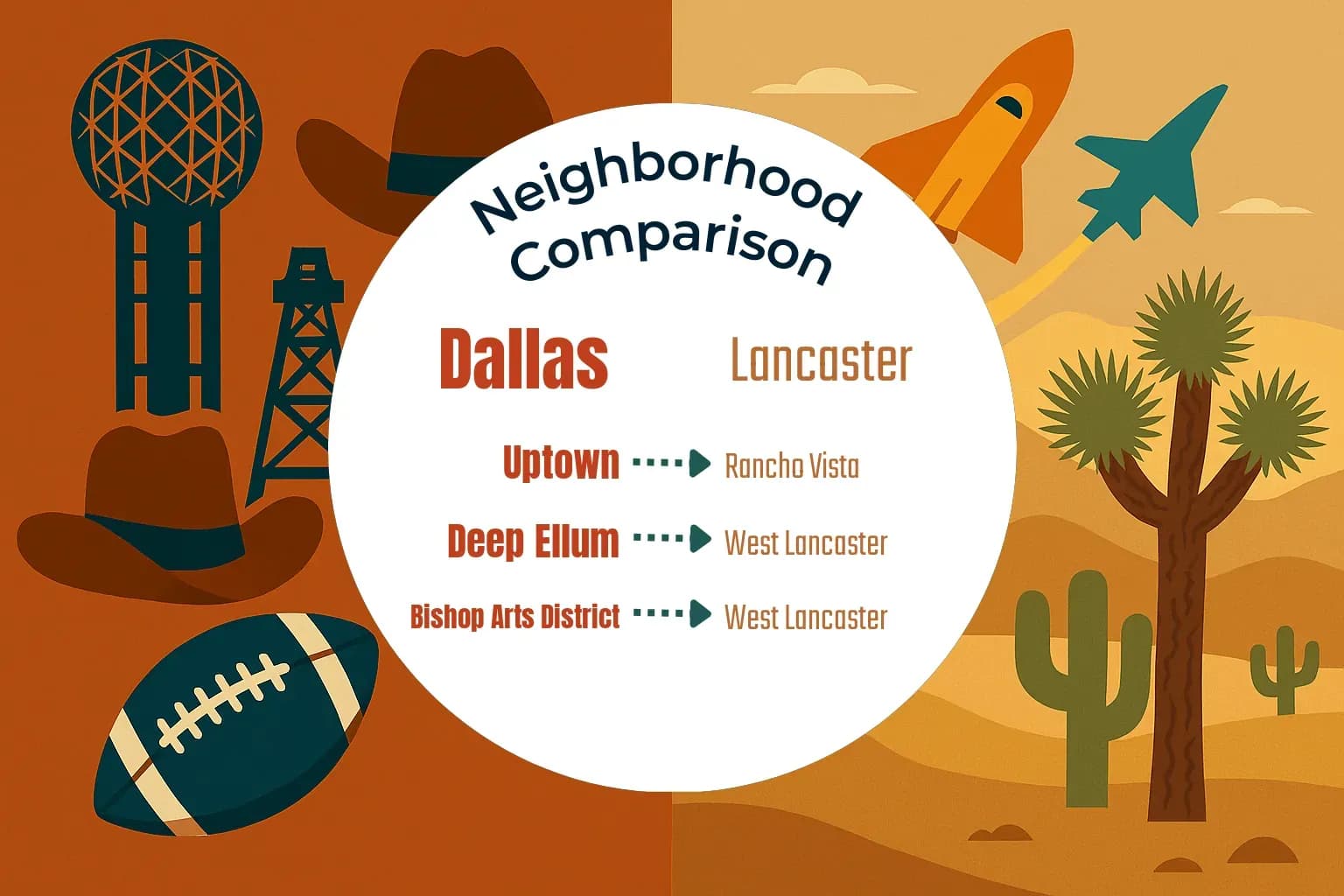 Dallas vs Lancaster Neighborhood Comparison
