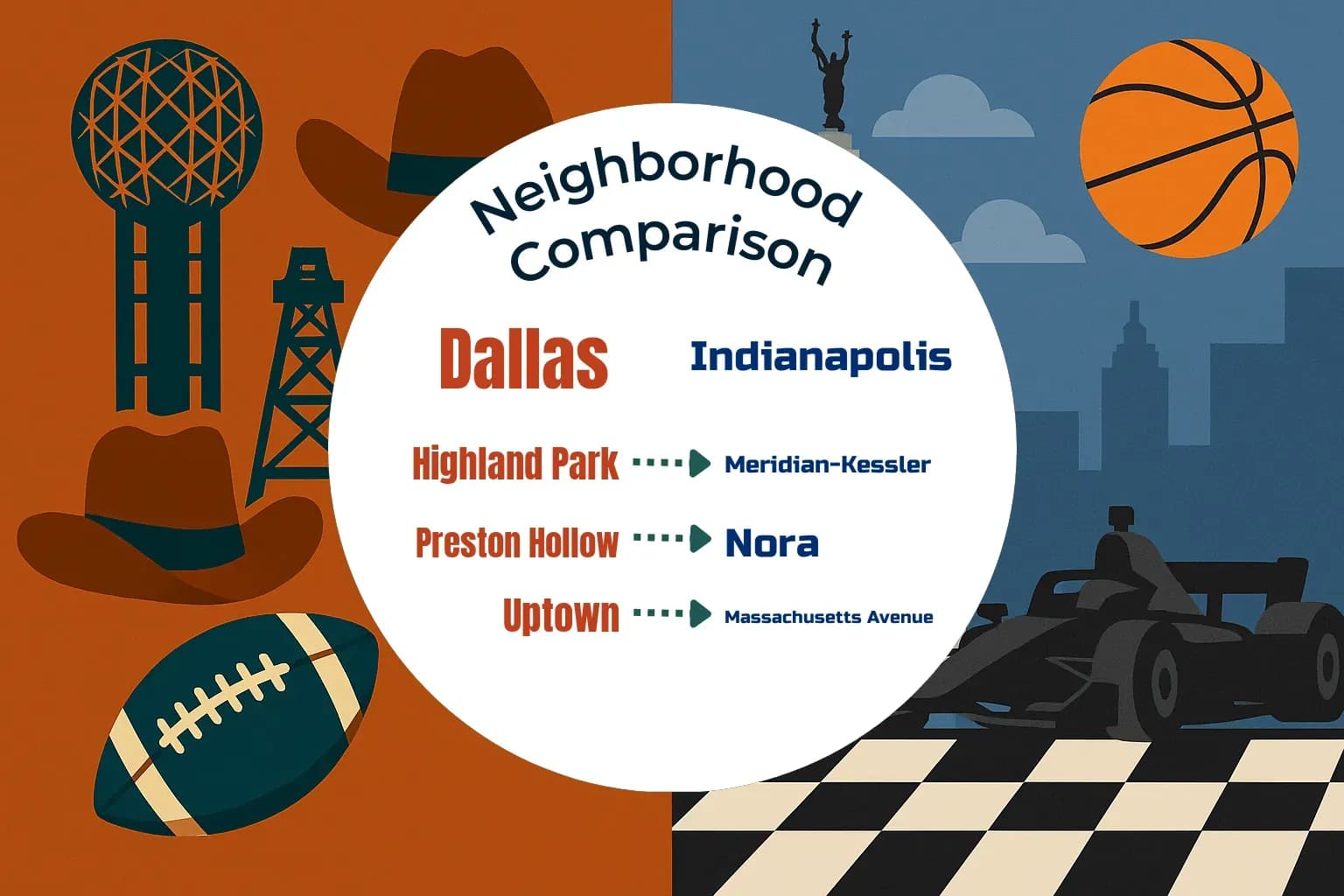 Dallas vs Indianapolis Neighborhood Comparison